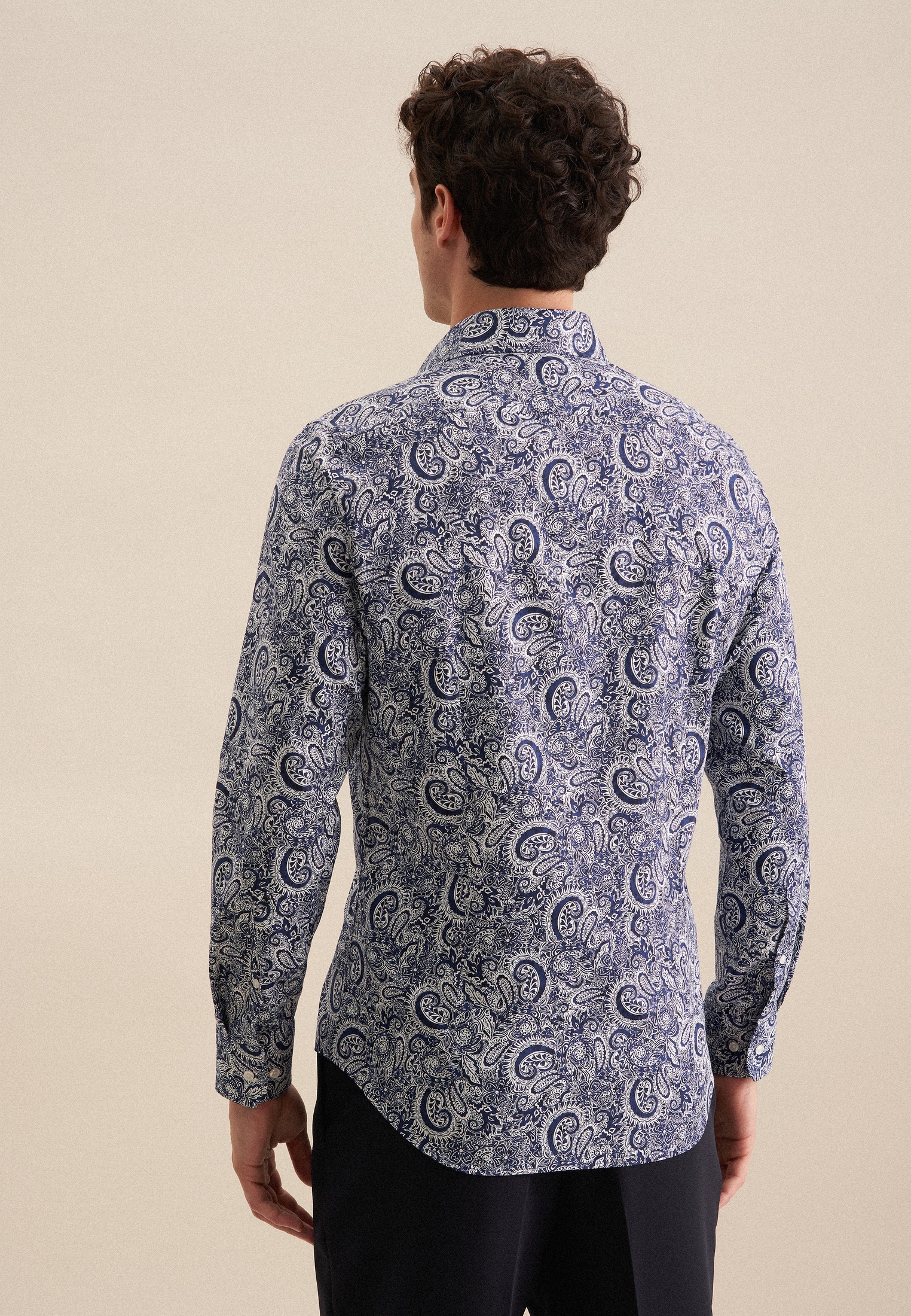 seidensticker Businesshemd »Slim«, Slim Langarm Kentkragen Druck
