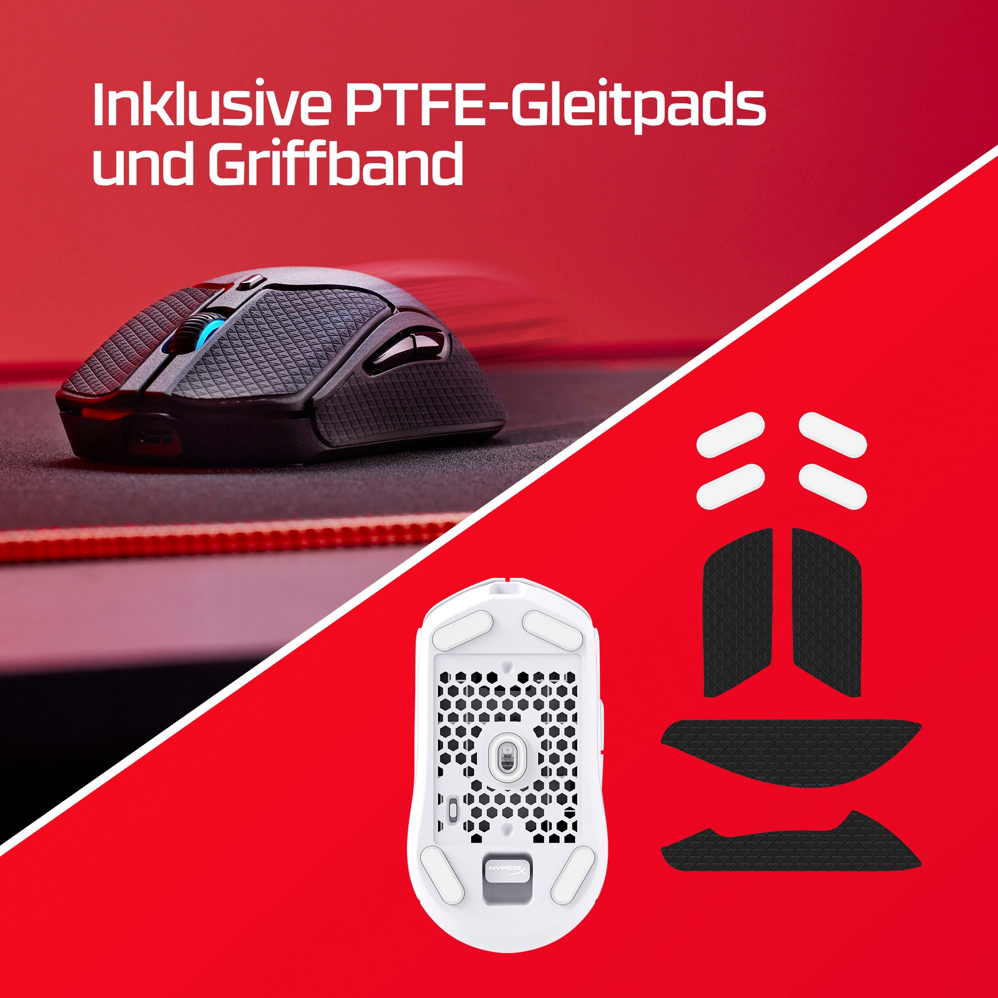 HyperX Gaming-Maus »HyperX Pulsefire Haste 2 Wireless«, RF kabellos + Bluetooth
