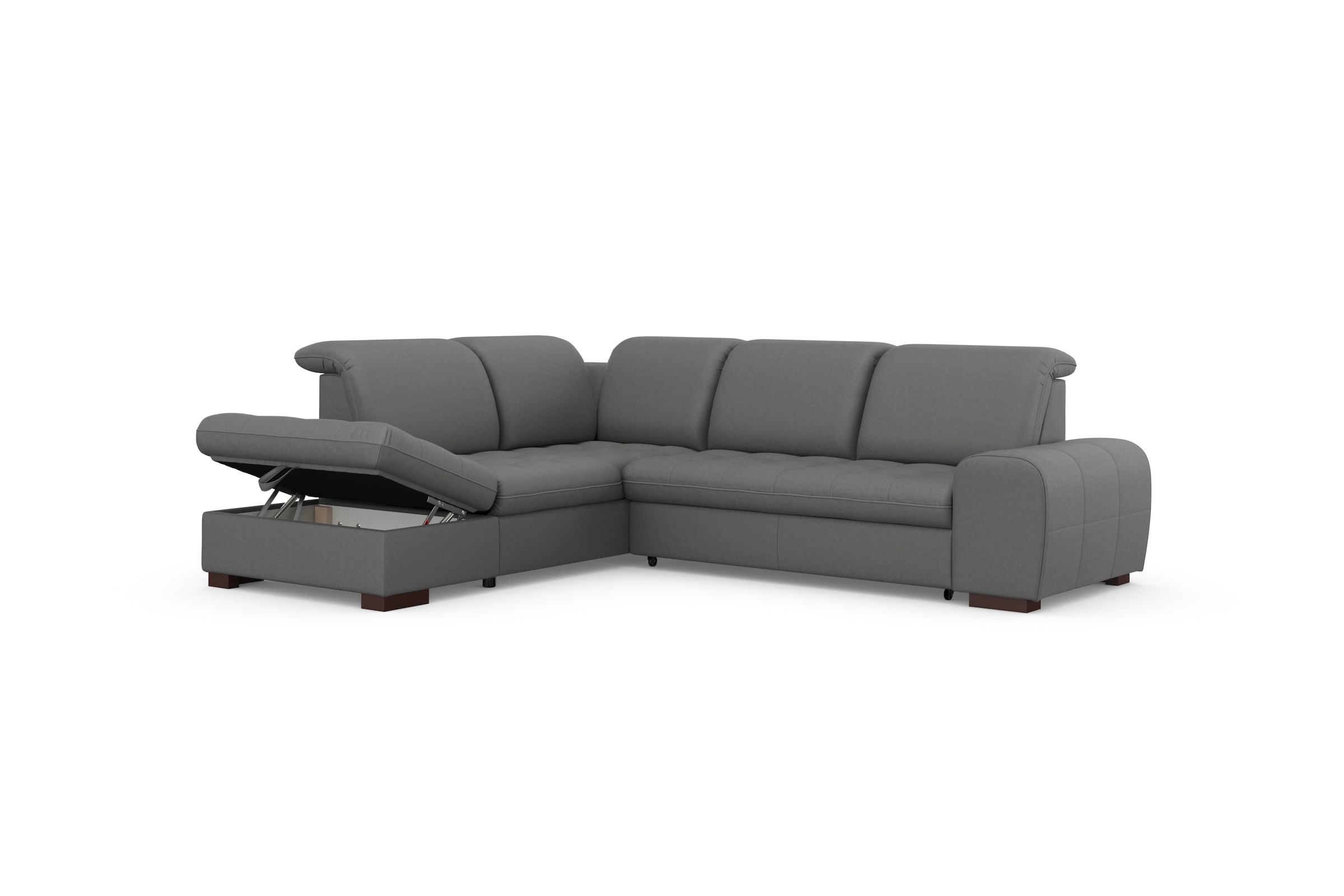 sit&more Ecksofa »Luxor L-Form«, wahlweise mit Bettfunktion, Stauraum und Kopfteilverstellung