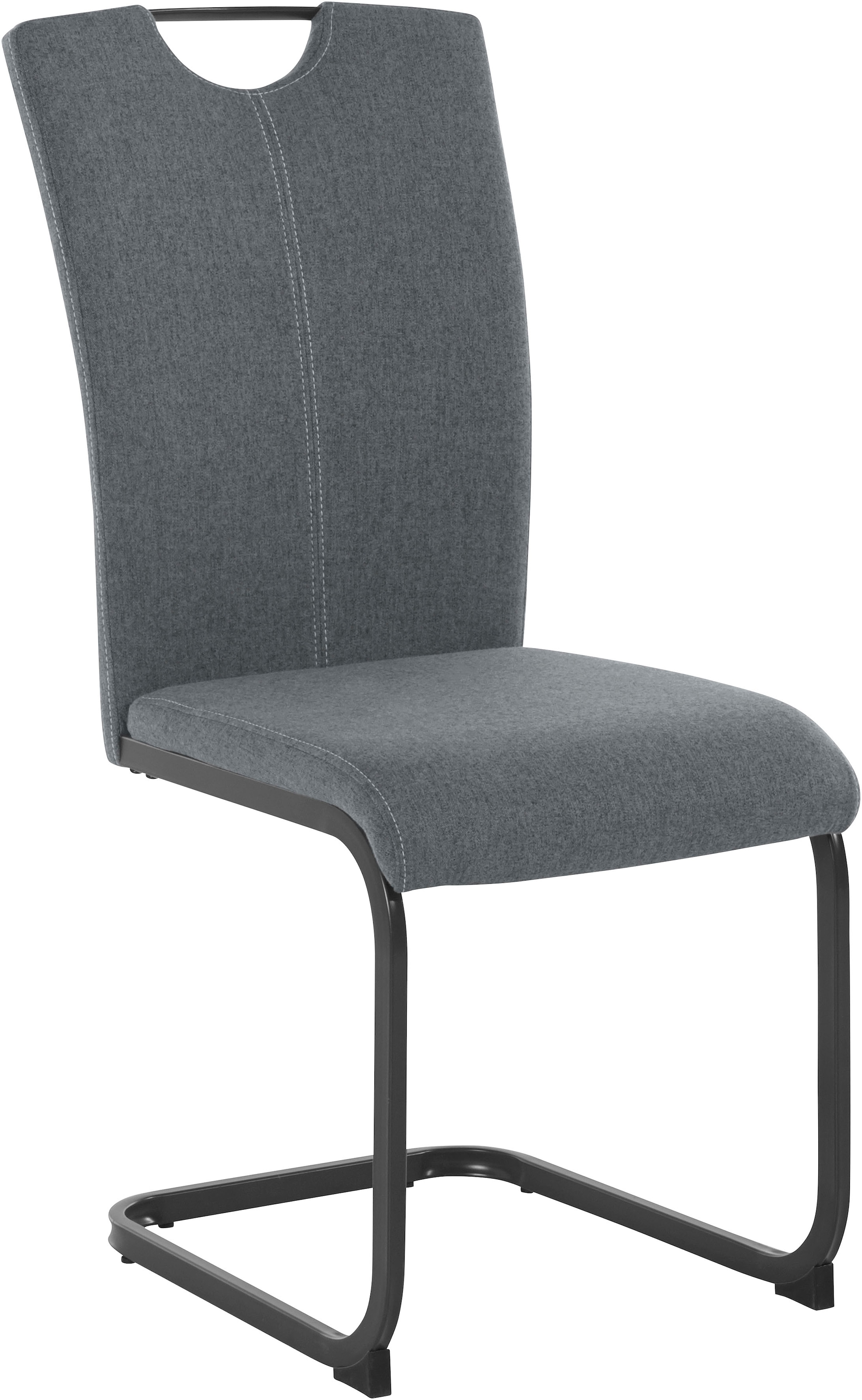 Homexperts Esszimmerstuhl »Viva«, (Set), 2 St., Webstoff, (2 oder 4 Stück), Bezug in Webstoff, Metallgestell in anthrazit