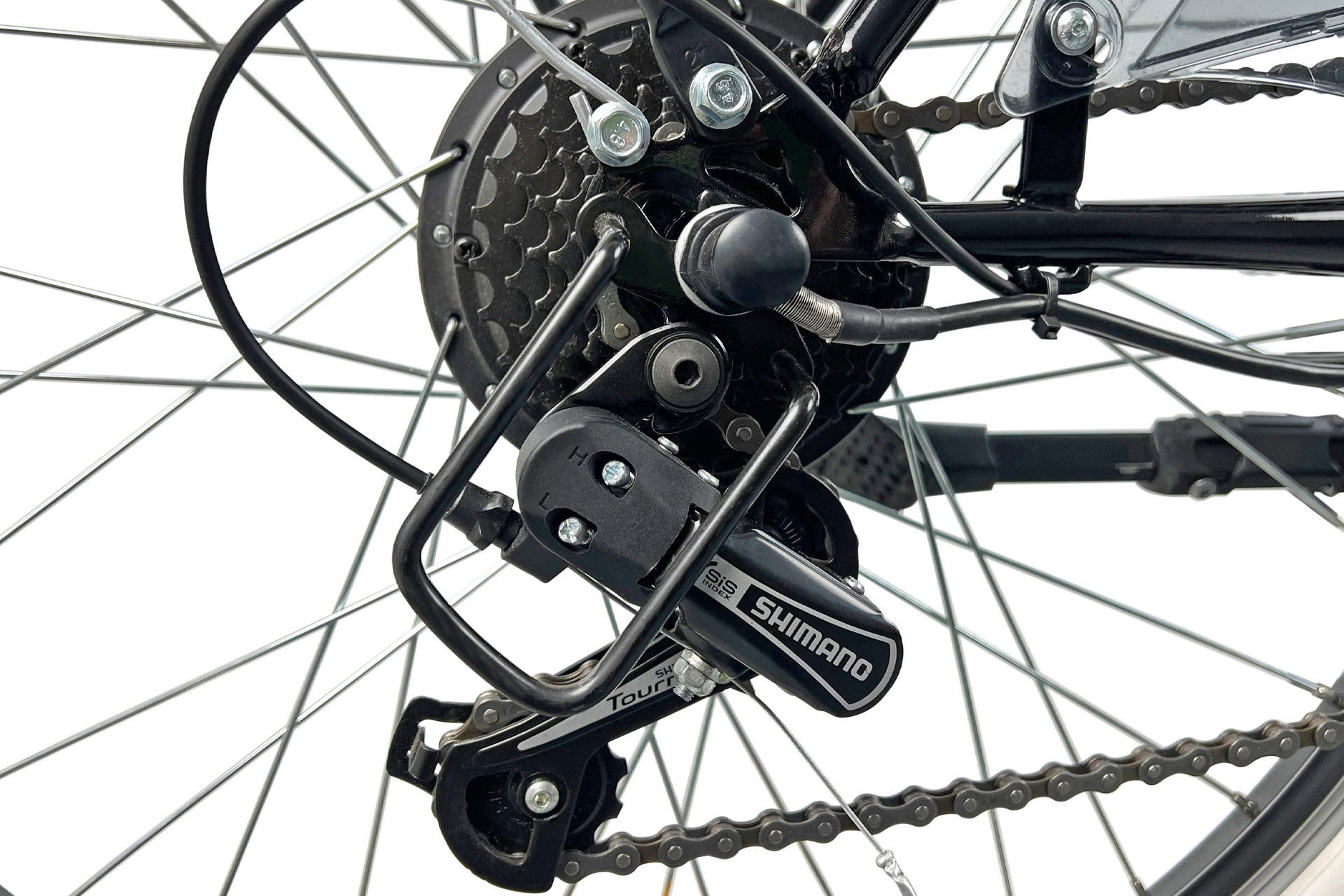 LLobe E-Bike »City E-Bike 26" Shopper schwarz«, Shimano, Tourney, Heckmotor 250 W