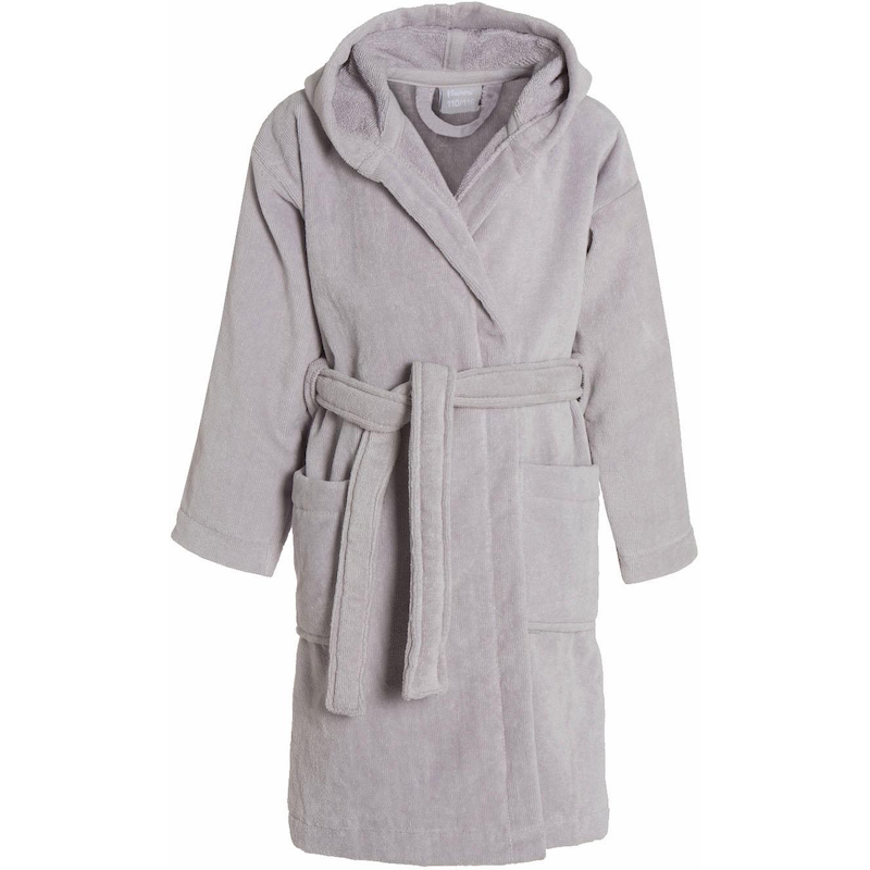 SEAHORSE Kinderbademantel »Pure« 1 Stk. tlg., Langarm, aufgesetzte Taschen hellgrau 122/128 Länge: 82 cm Kinderbademantel in Langform