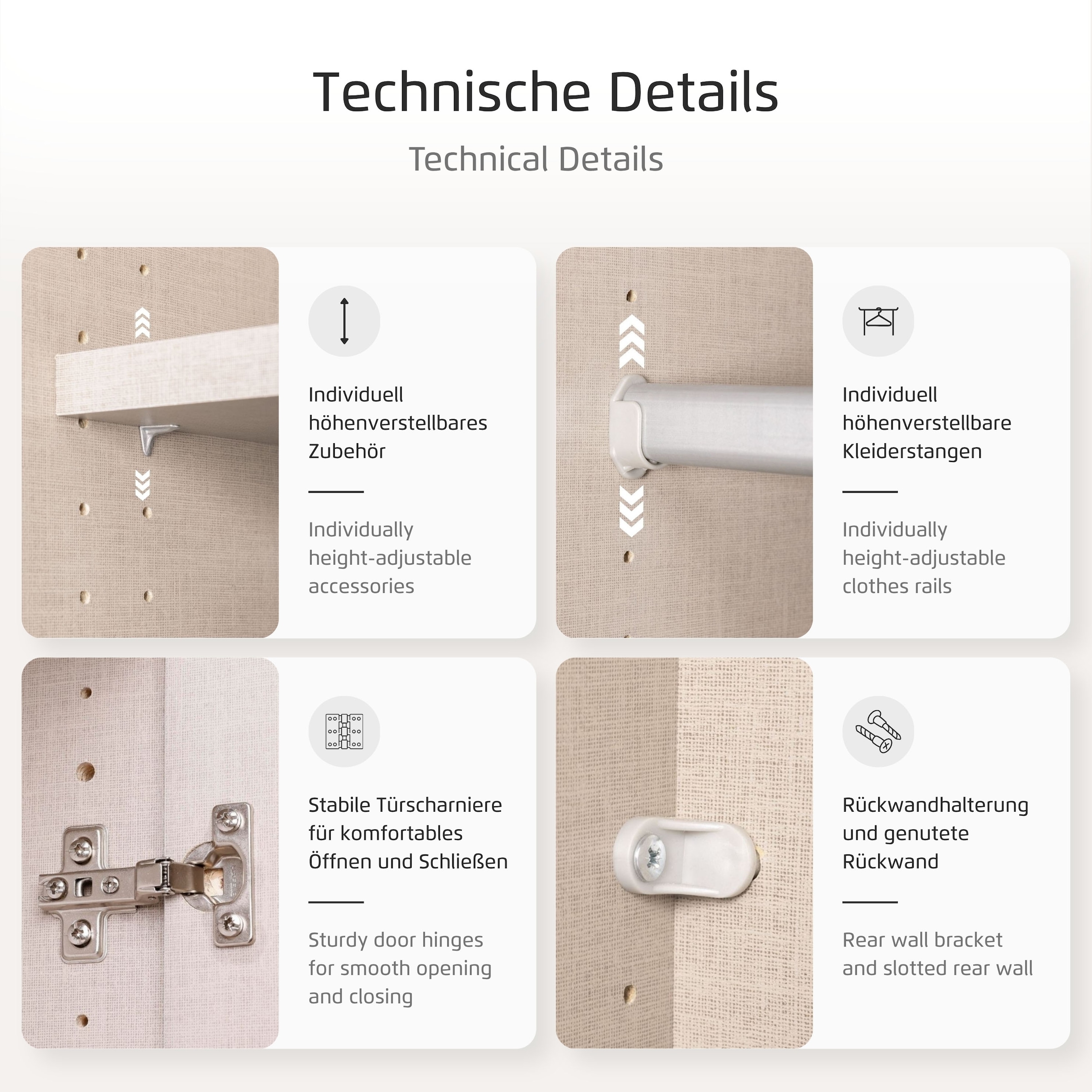rauch Kleiderschrank »Schrank Drehtürenschrank Garderobe Ankleide Schlafzimmer HILDESHEIM« Breiten: 185/275 cm, Höhe 231 cm,  oberste Schublade mit praktischer Facheinteilung MADE IN GERMANY