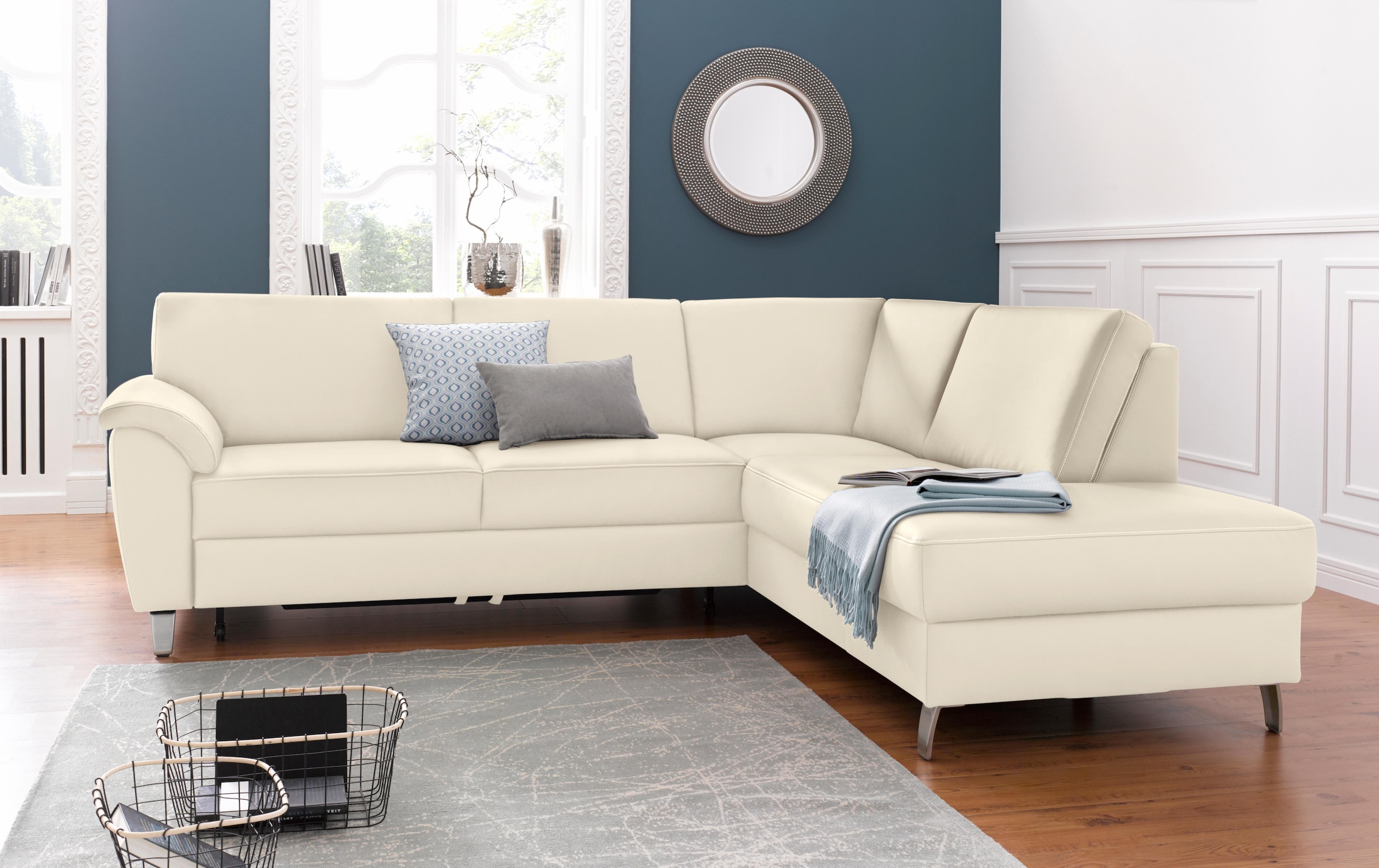 sit&more Ecksofa »Texel L-Form«, mit Federkern, wahlweise mit Bettfunktion günstig online kaufen