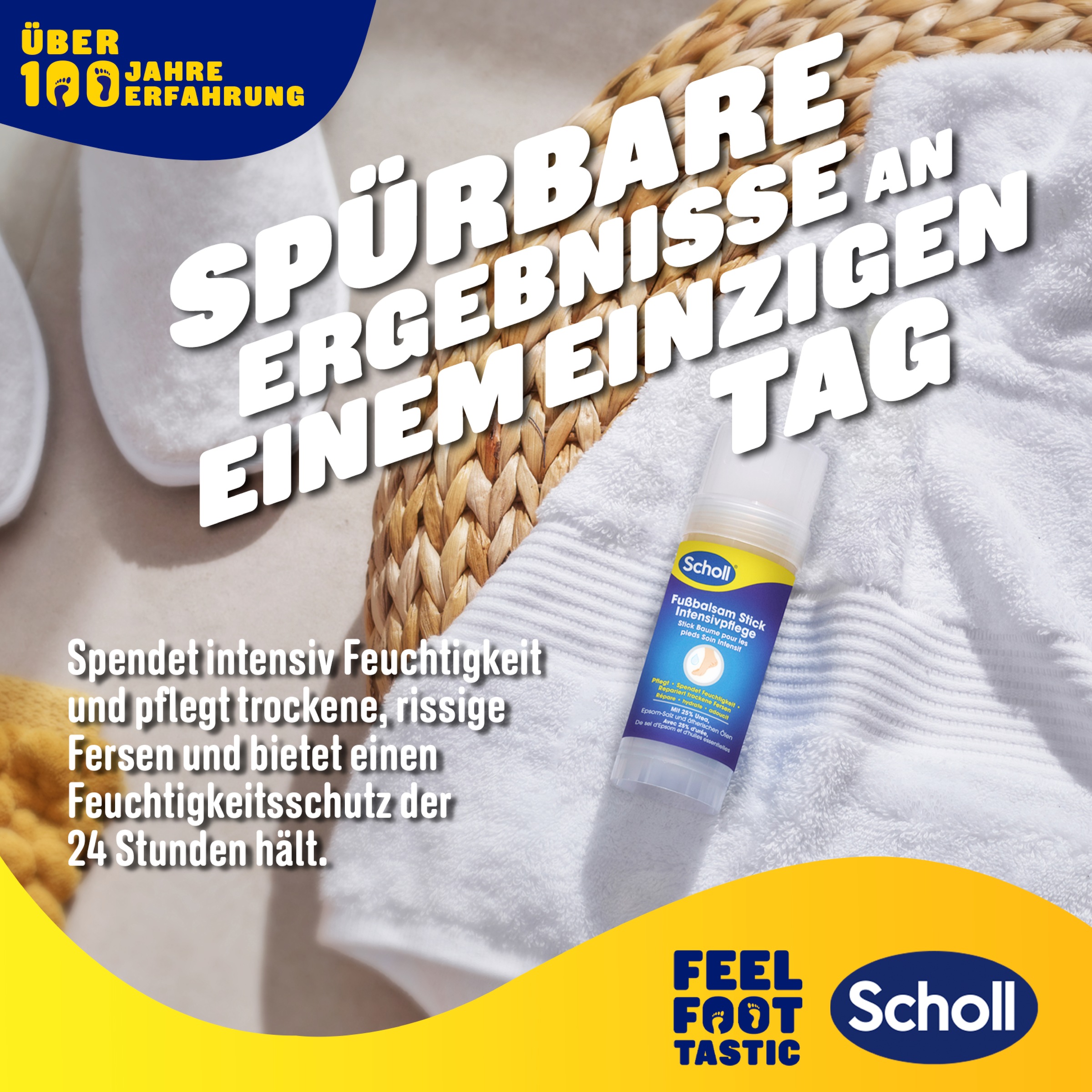 Scholl Fußbalsamstick »Fußbalsam Stick«, (Intensivpflege für trockene & rissige Fersen)
