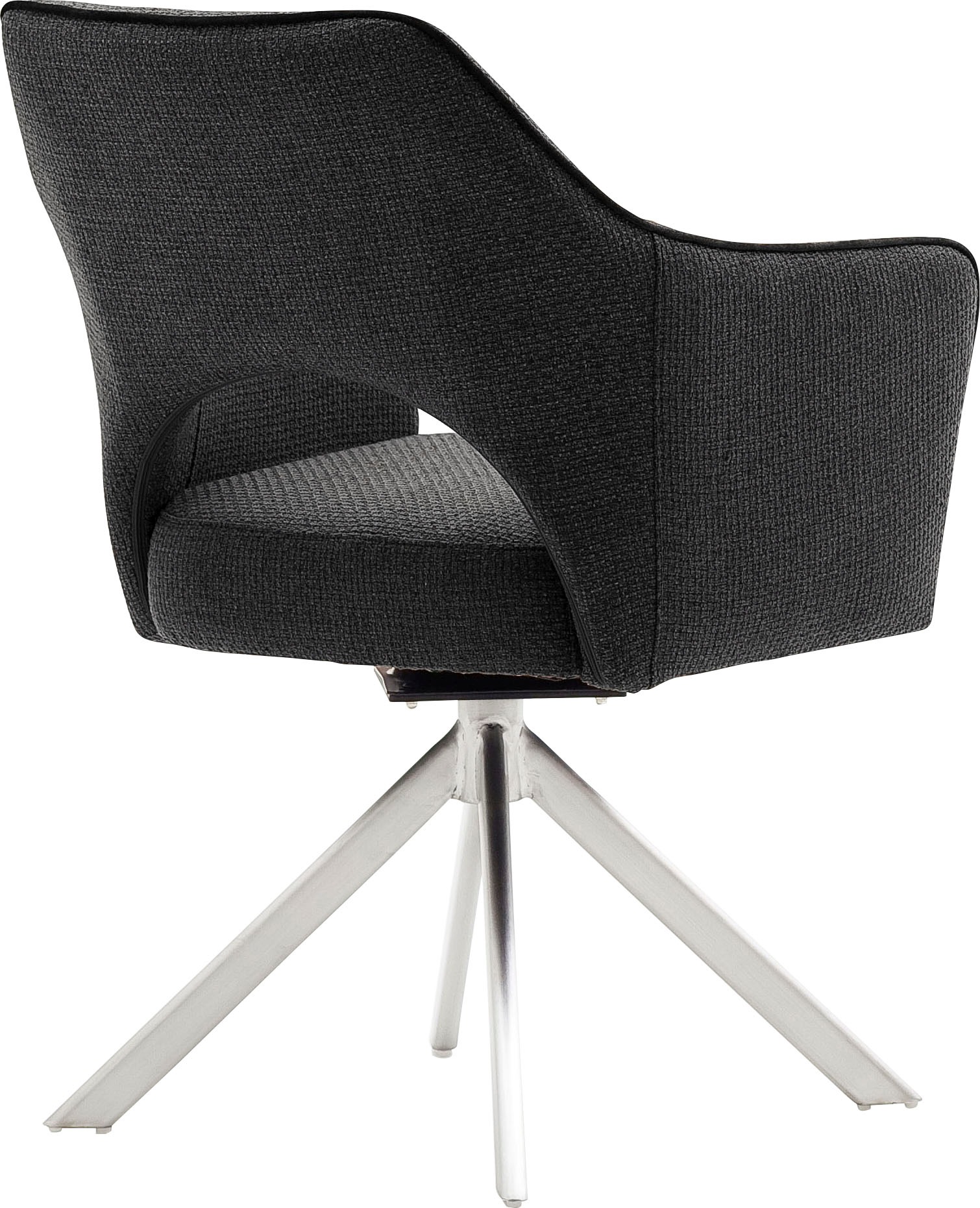 MCA furniture 4-Fußstuhl »Tonala«, (Set), 2 St., Velourstoff grob, (2er-Set), 180° drehbar, Belastbarkeit 120 kg, Sitzhöhe ca. 49 cm