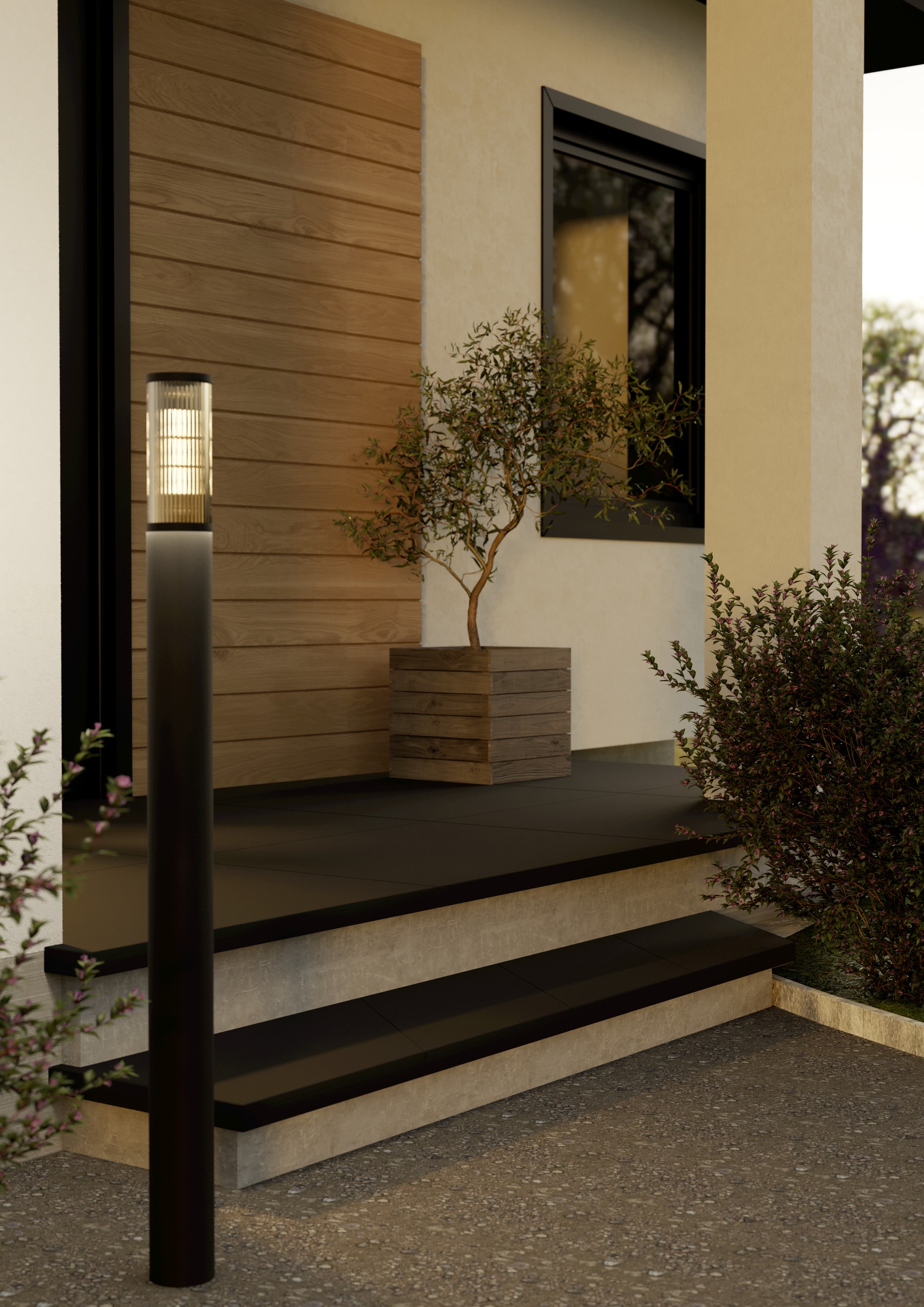 EGLO Stehlampe »SALLE Stehlampe - Alu, Kunststoff - E27 - 1X15W - IP54« E27 1 Stk. Außenstehlampe, Wegeleuchte, Außen-Stehleuchte, H110 x Ø7,5 cm