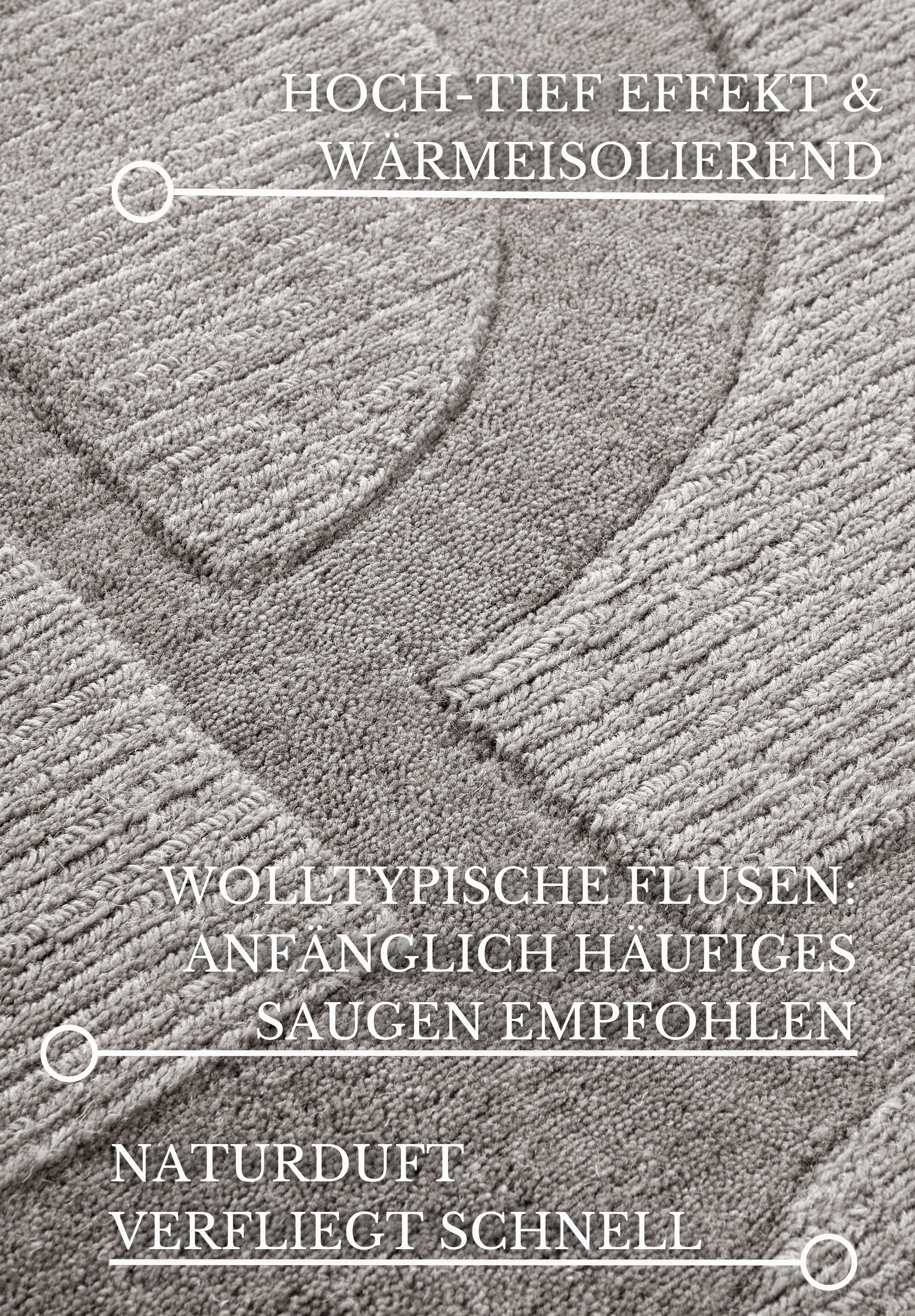 Villeroy & Boch Wollteppich »Alexis«, rechteckig, 10 mm Höhe, Handgewebt, Wolle, Natur, Wohnzimmer, Geometrie, Boho, Design