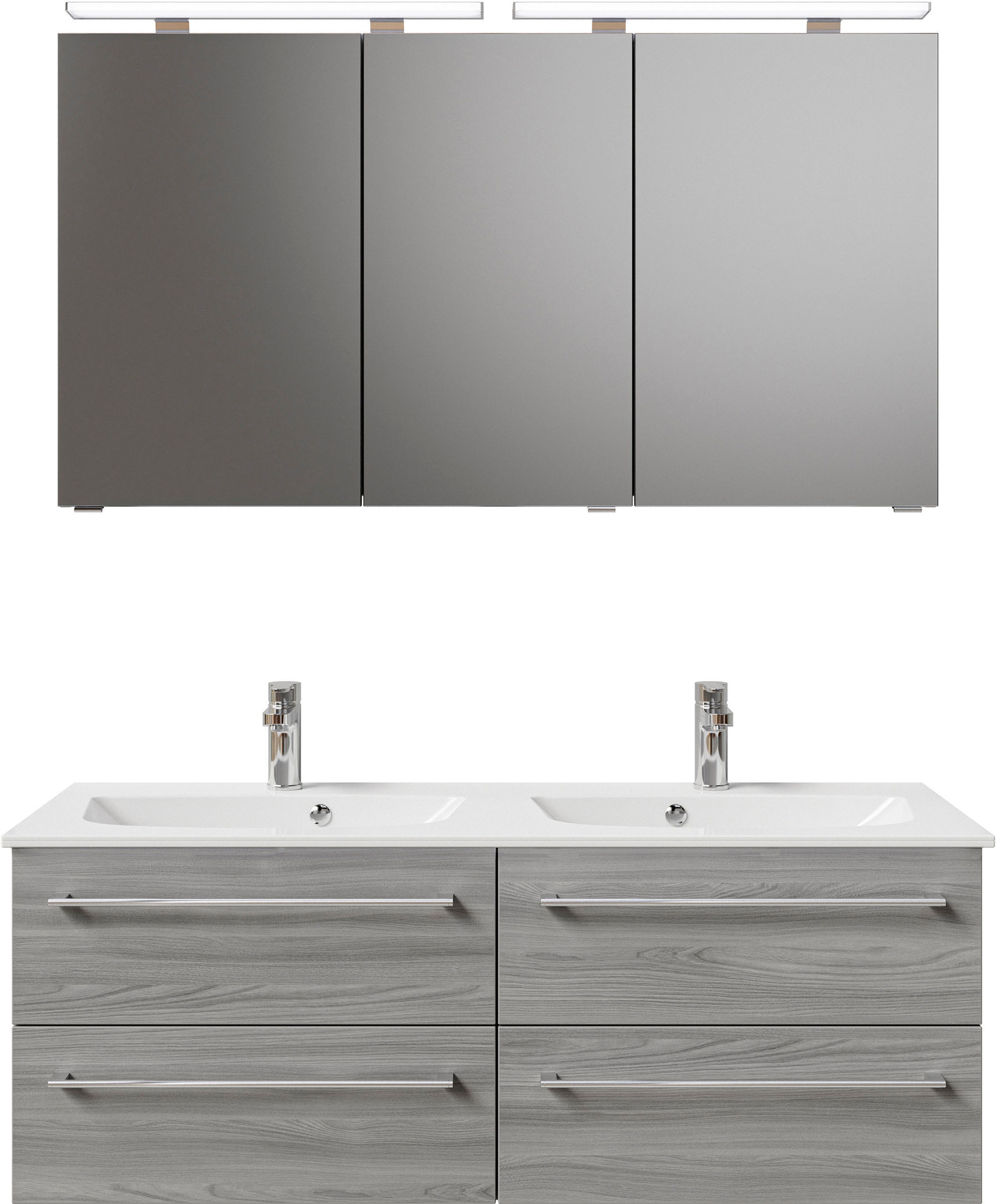 Saphir Badmöbel-Set »Serie 6025 2-teilig Mineralmarmor-Waschtisch mit LED-S günstig online kaufen