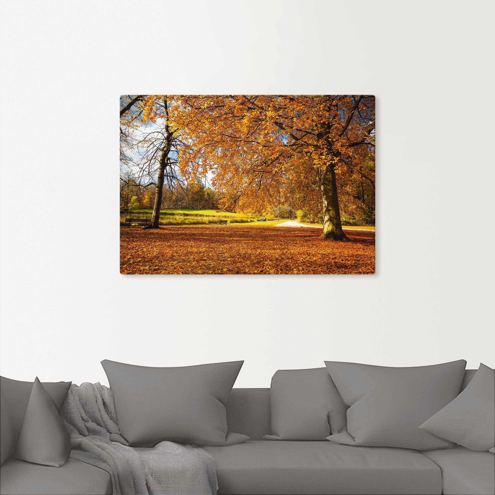 Artland Wandbild »Herbst bei Schlosses Nymphenburg« Wiesen & Bäume 1 Stk. t günstig online kaufen