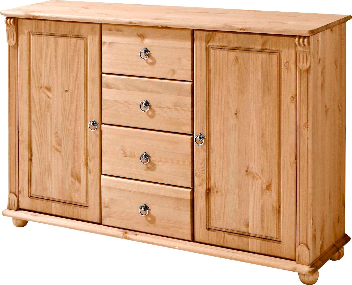 Home affaire Kombikommode »Tessin; Buffetunterschrank, klassischer Landhausstil«, aus massiver, FSC®-zertifizierter Kiefer, 128cm breit