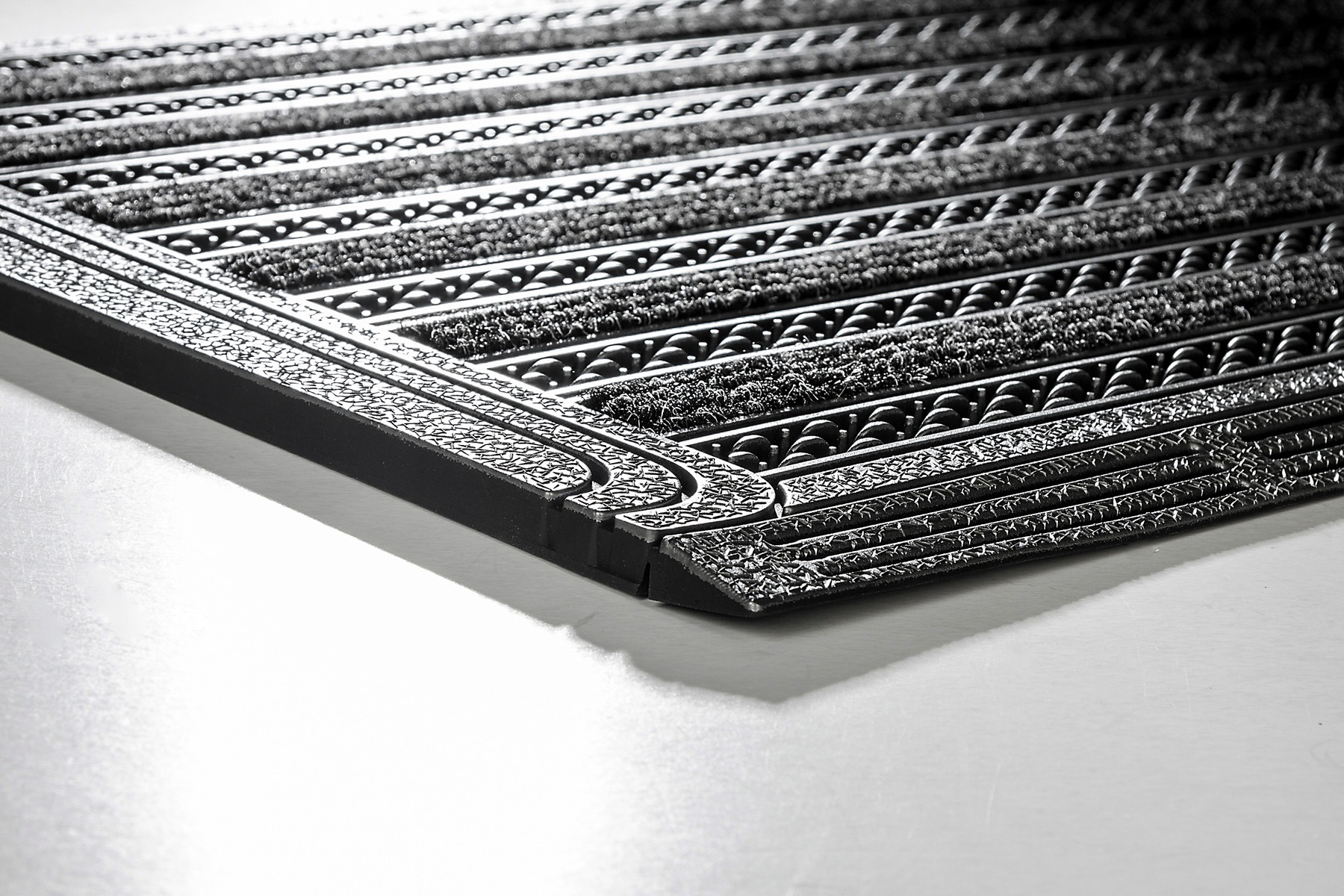 Home2Fashion Fußmatte »GridClean ST-XXL«, rechteckig, 12 mm Höhe, Schmutzfangmatte, robust & strapazierfähig, In- und Outdoor geeignet