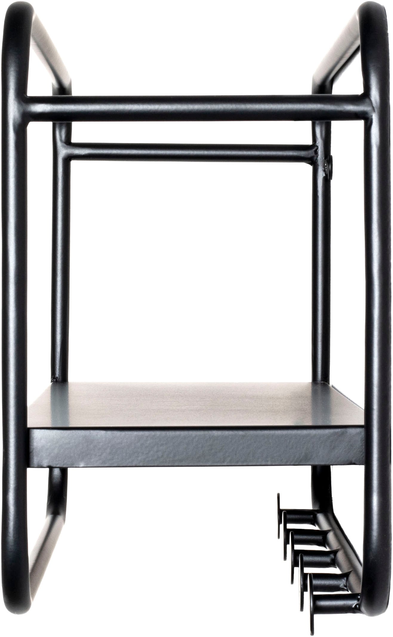 HAKU Garderobenleiste »Flurgarderobe, Garderobe, Garderobenhaken, Garderobenleiste,« rechteckig - aus Metall Schwarz - B/T/H 45/15/25 cm