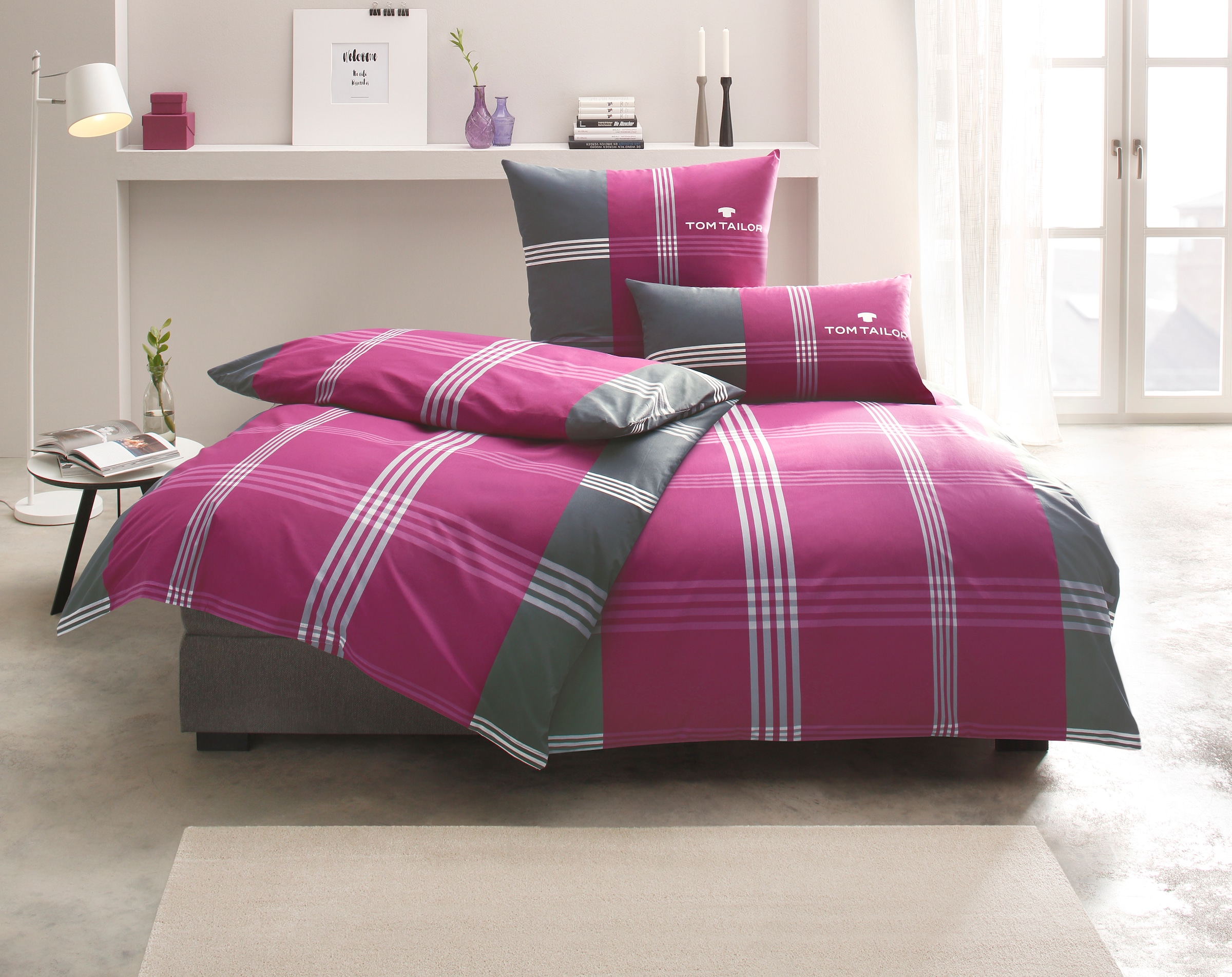 TOM TAILOR HOME Bettwäsche »Ole in Gr. 135x200 oder 155x220 cm«, karierte B günstig online kaufen