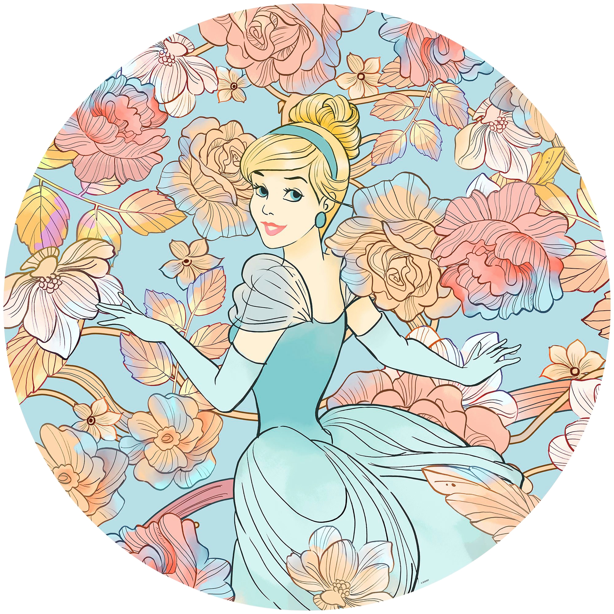 Komar Fototapete Cinderella Pastel Dreams D: ca. 125 cm günstig online kaufen