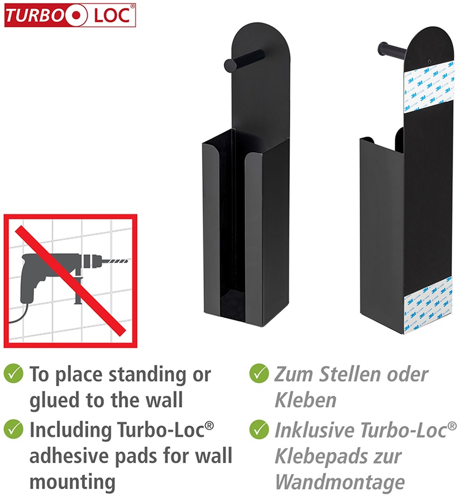 WENKO Toilettenpapierhalter »Modell 2-in-1 Agira«, zum Stellen oder Kleben, Platz für 3 Ersatzrollen