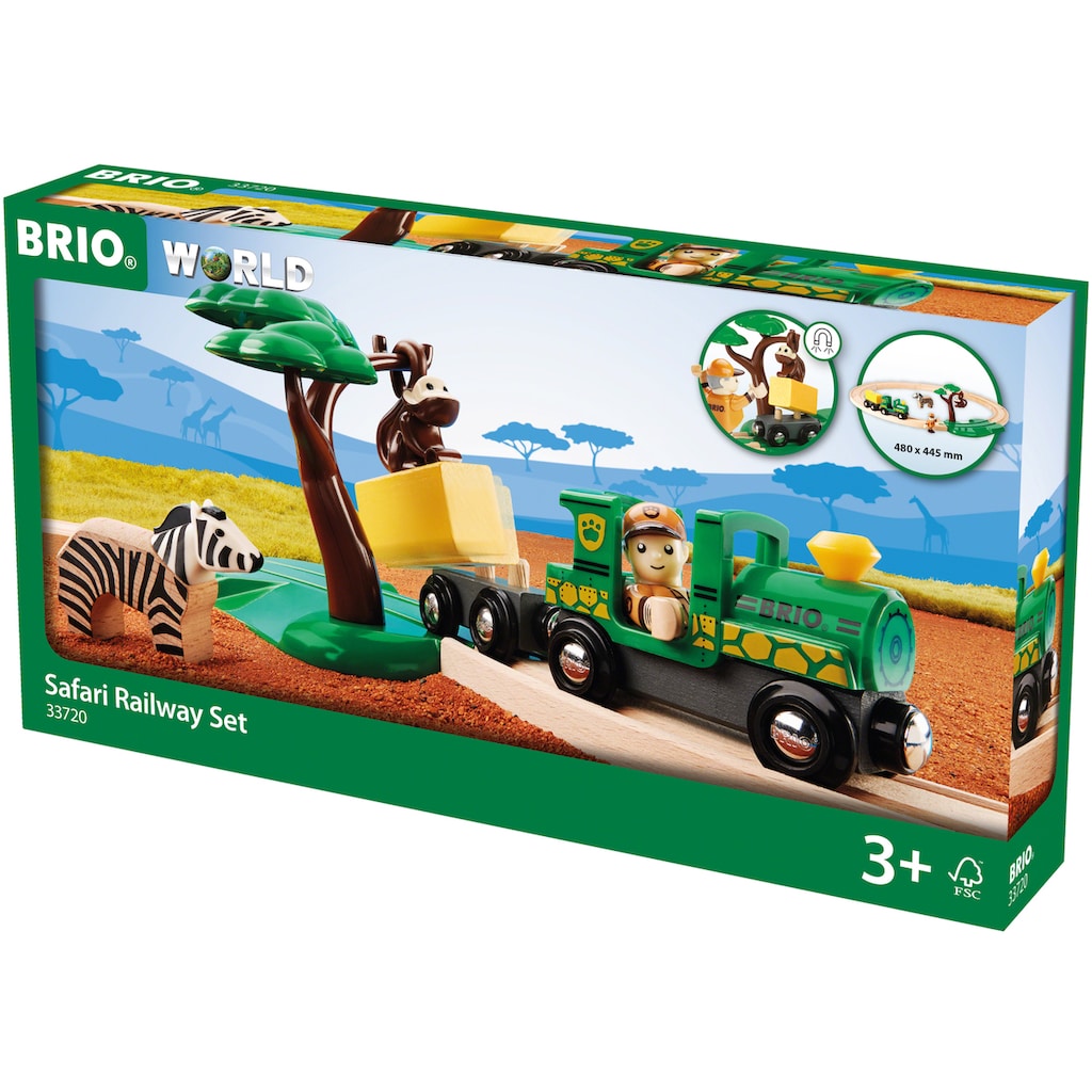 BRIO® Spielzeug-Eisenbahn »BRIO® WORLD, Safari Bahn Set«, (Set)