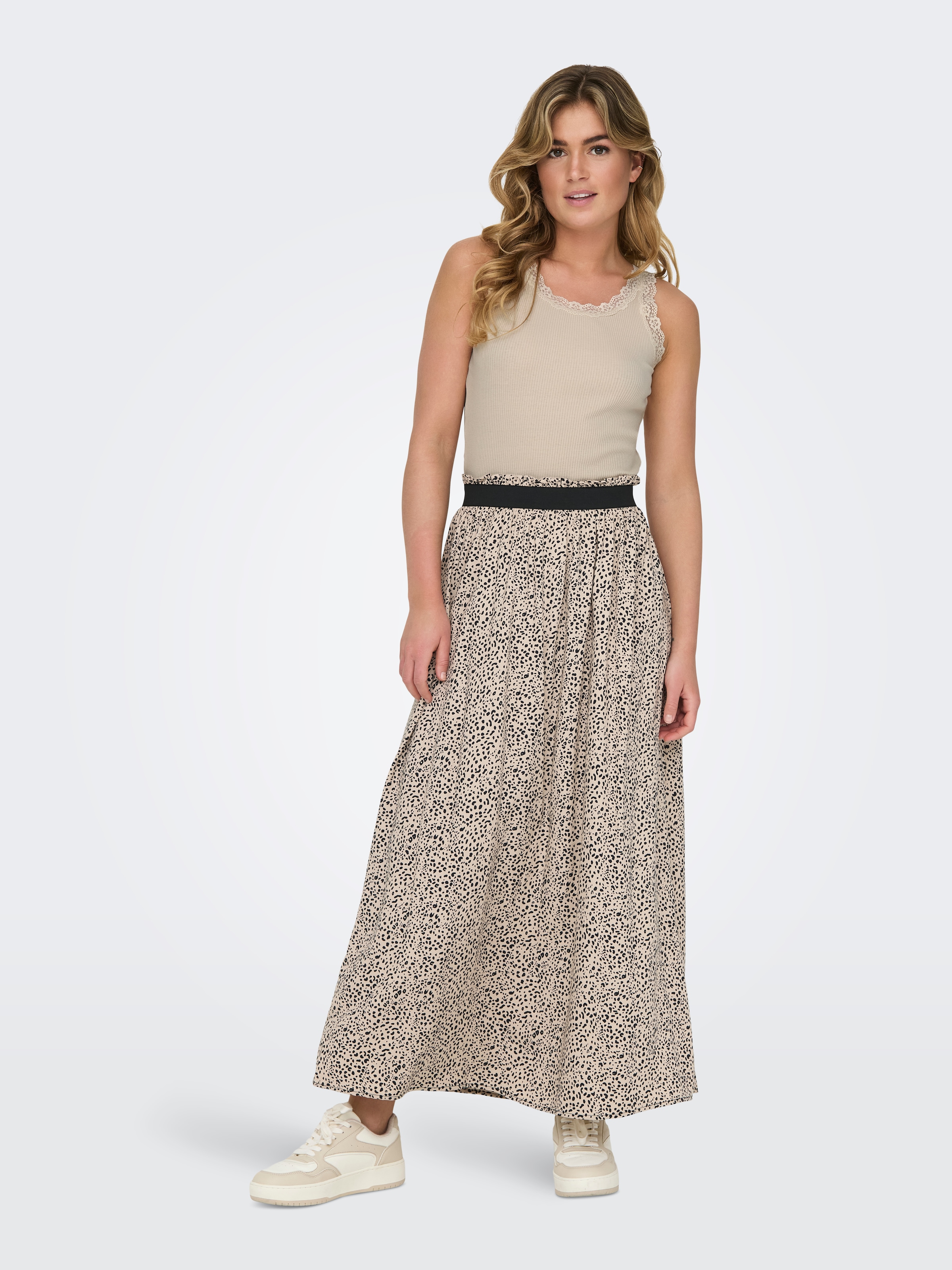 ONLY Maxirock »ONLVENEDIG AOP LIFE LONG SKIRT« Viskose, wadenlang