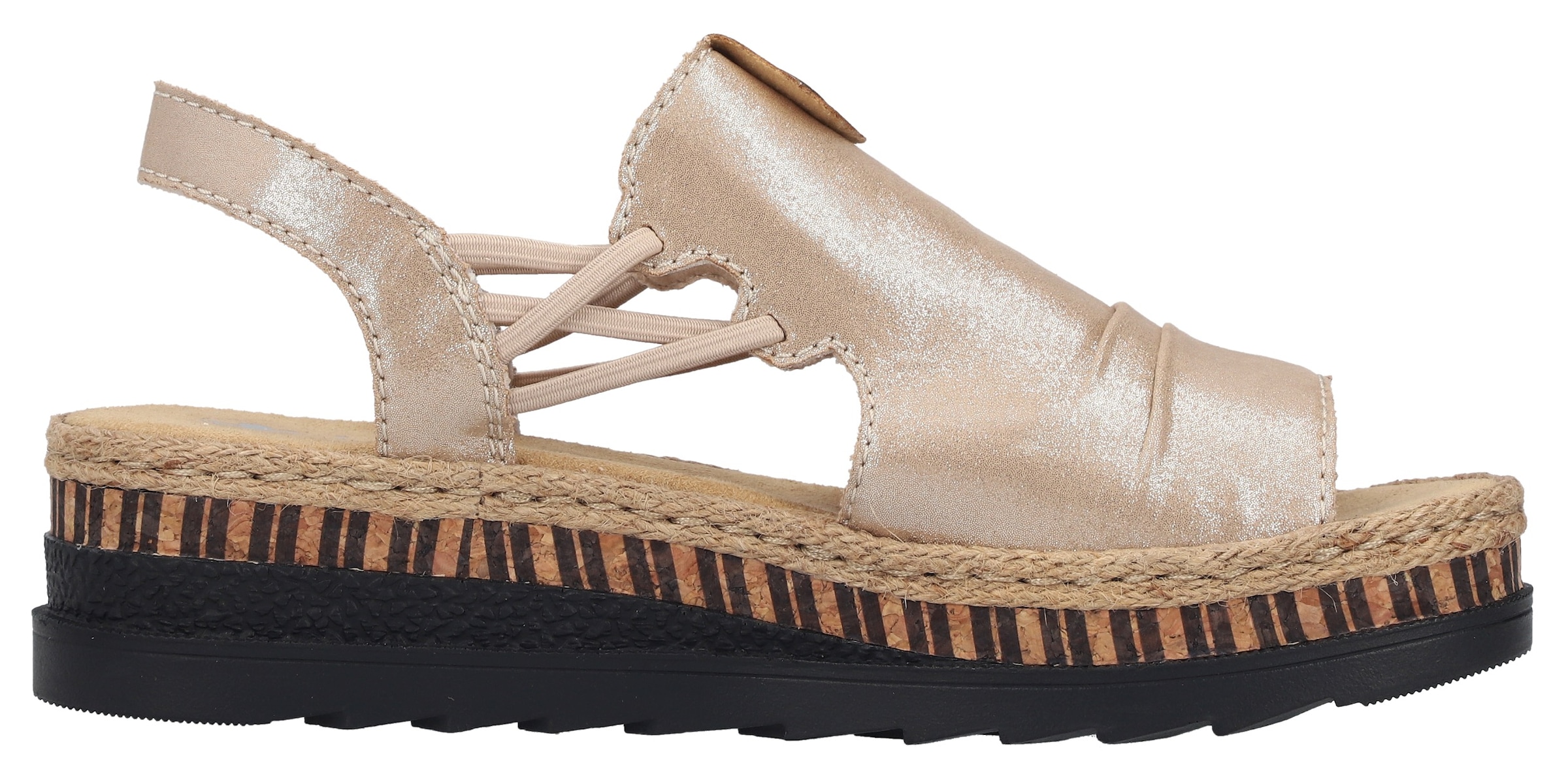 Rieker Plateausandale  Sommerschuh, Sandalette, modisches Plateau