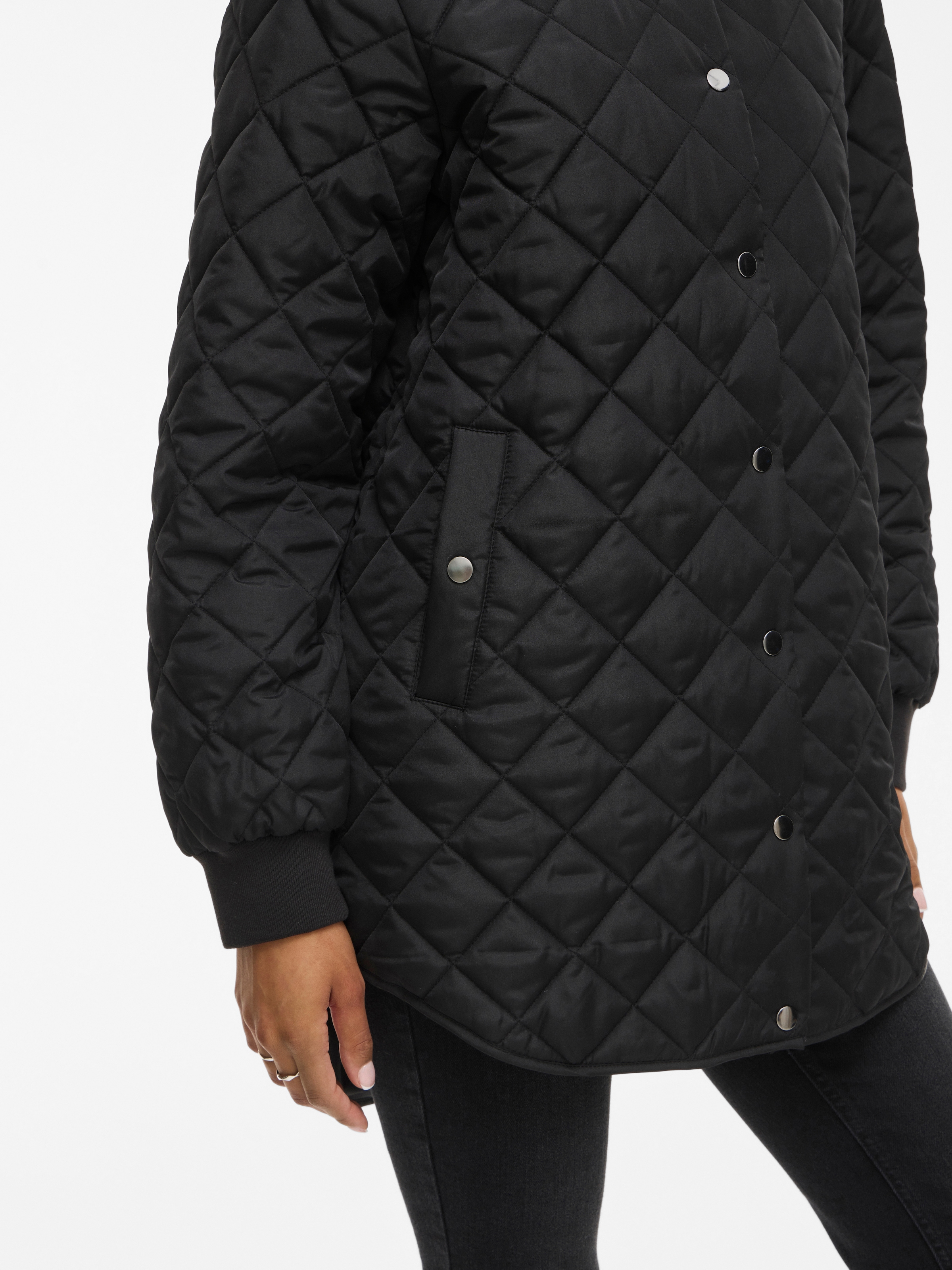 Vila Steppjacke »VITATE L/S HOODED JACKET - NOOS« mit Kapuze Kunstfaser