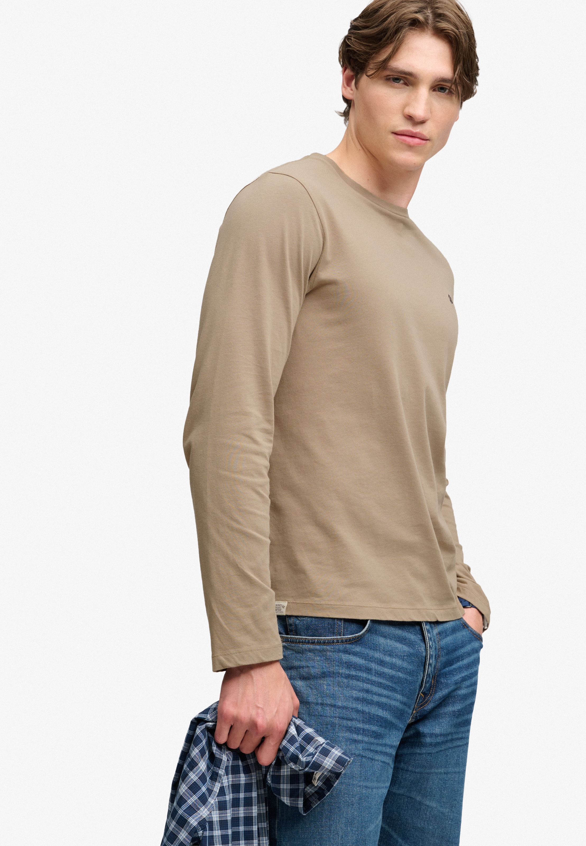 Superdry Langarmshirt »CLASSIC ESSENTIAL SDCO TOP« Baumwolle, relaxed fit