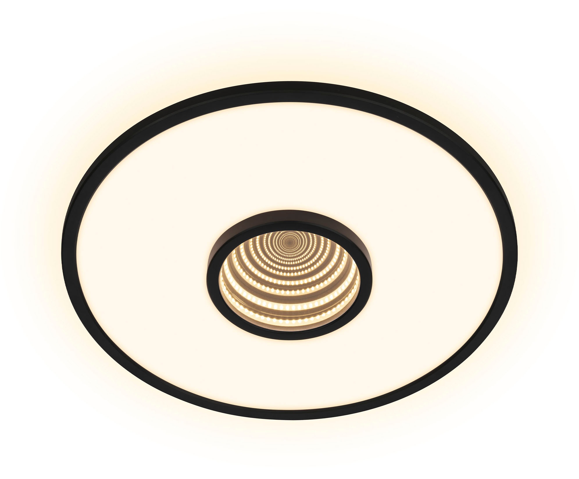 LED-Deckenleuchte Toro, schwarz, Ø 42 cm, Kunststoff günstig online kaufen