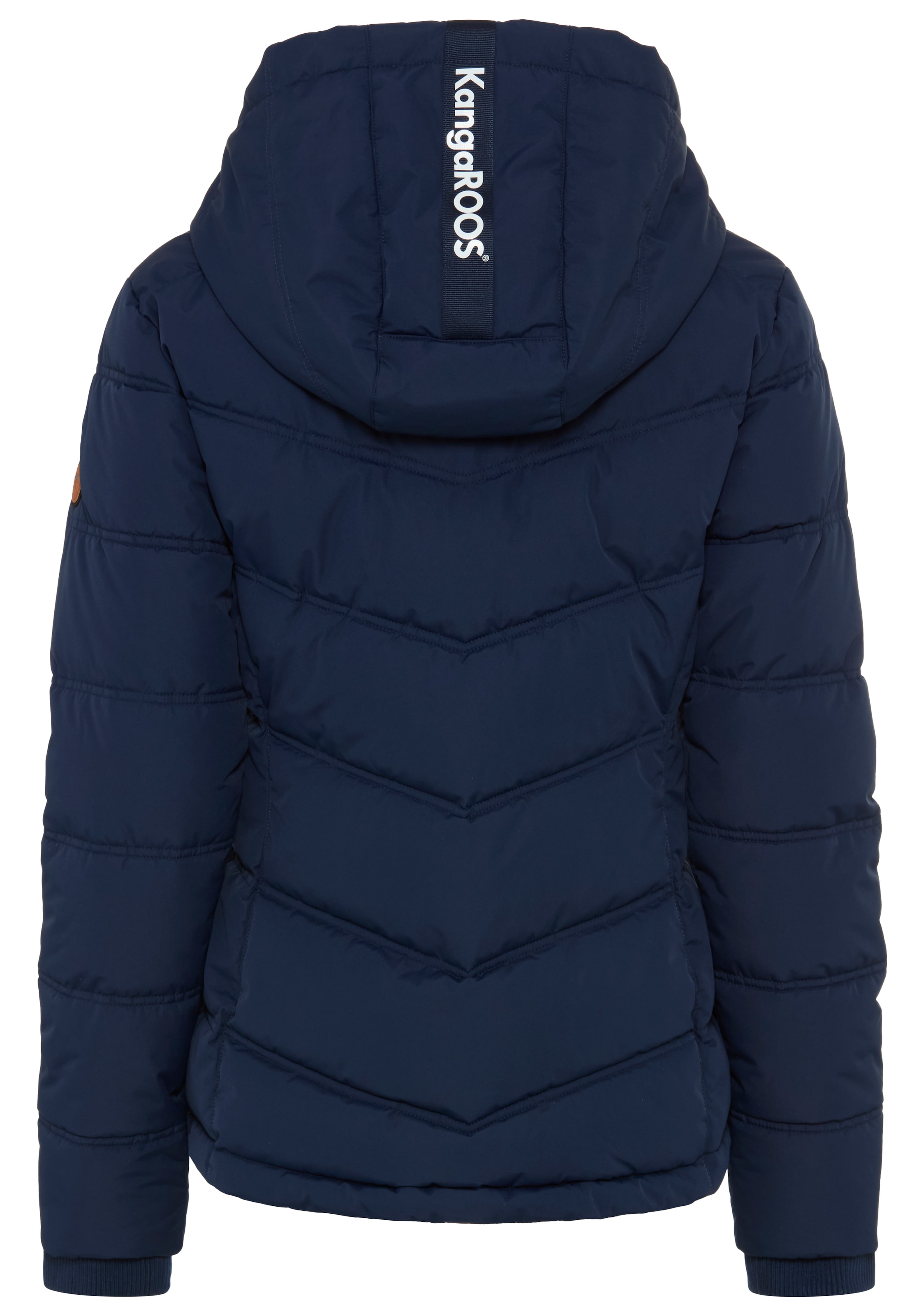 KangaROOS Winterjacke mit Kapuze mit Kapuze und Kordelzug,  Reißverschlusstaschen und Innentasche