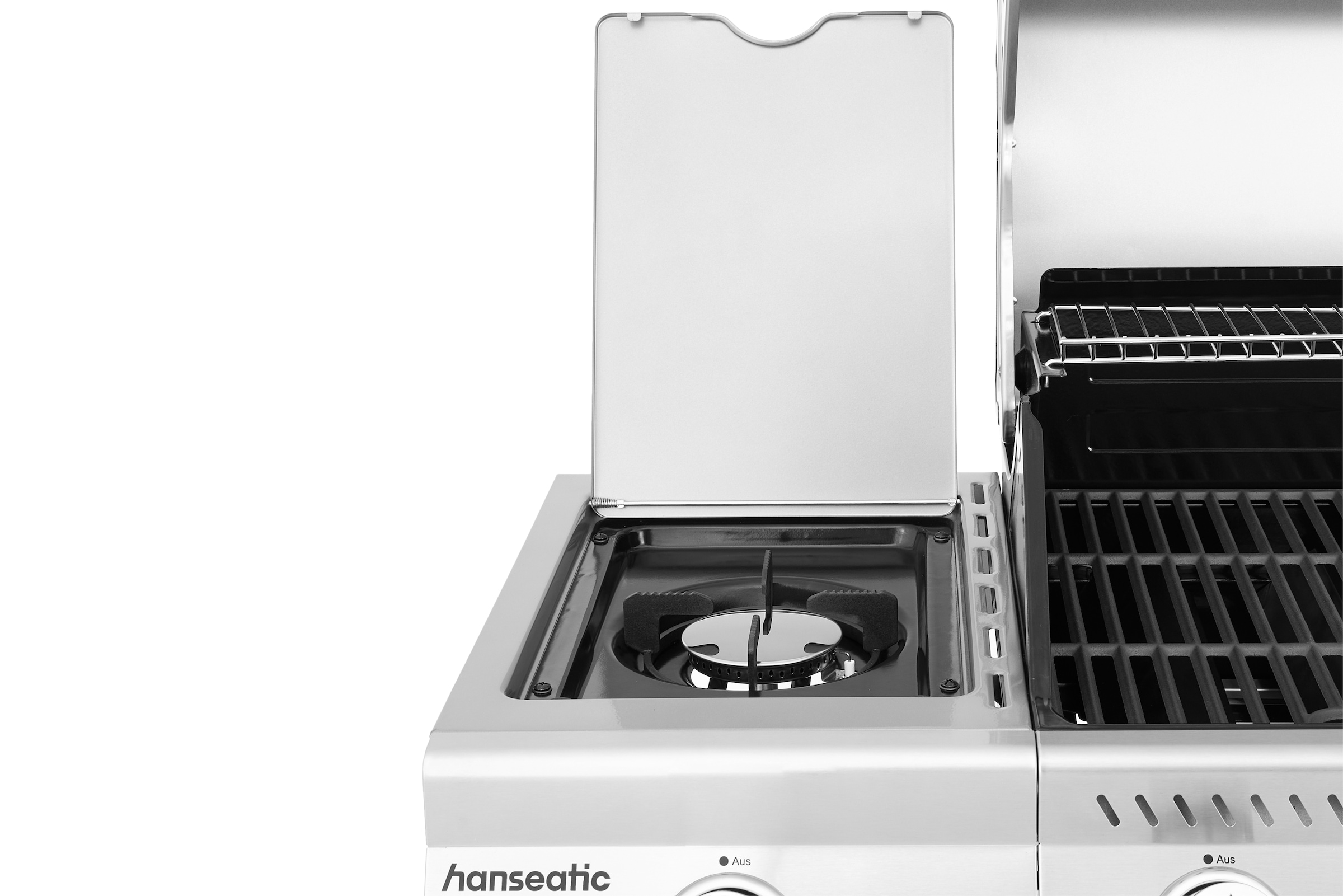 Hanseatic Gasgrill »Richland« BxTxH: 134,7 x 57 x 117 cm, 21,5 kW Gesamt, Edelstahl-Turbobrenner