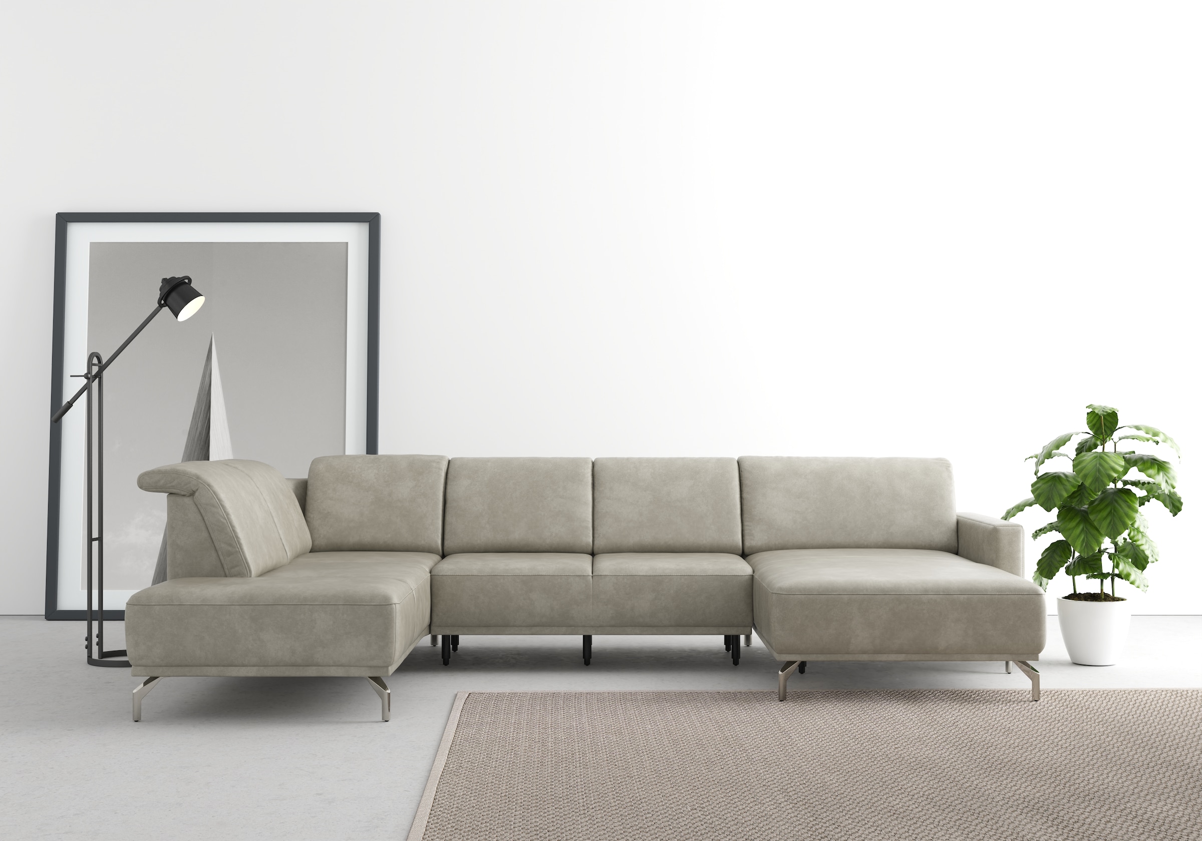 sit&more Wohnlandschaft »Bailando U-Form« wahlweise mit Kopfteilverstellung günstig online kaufen