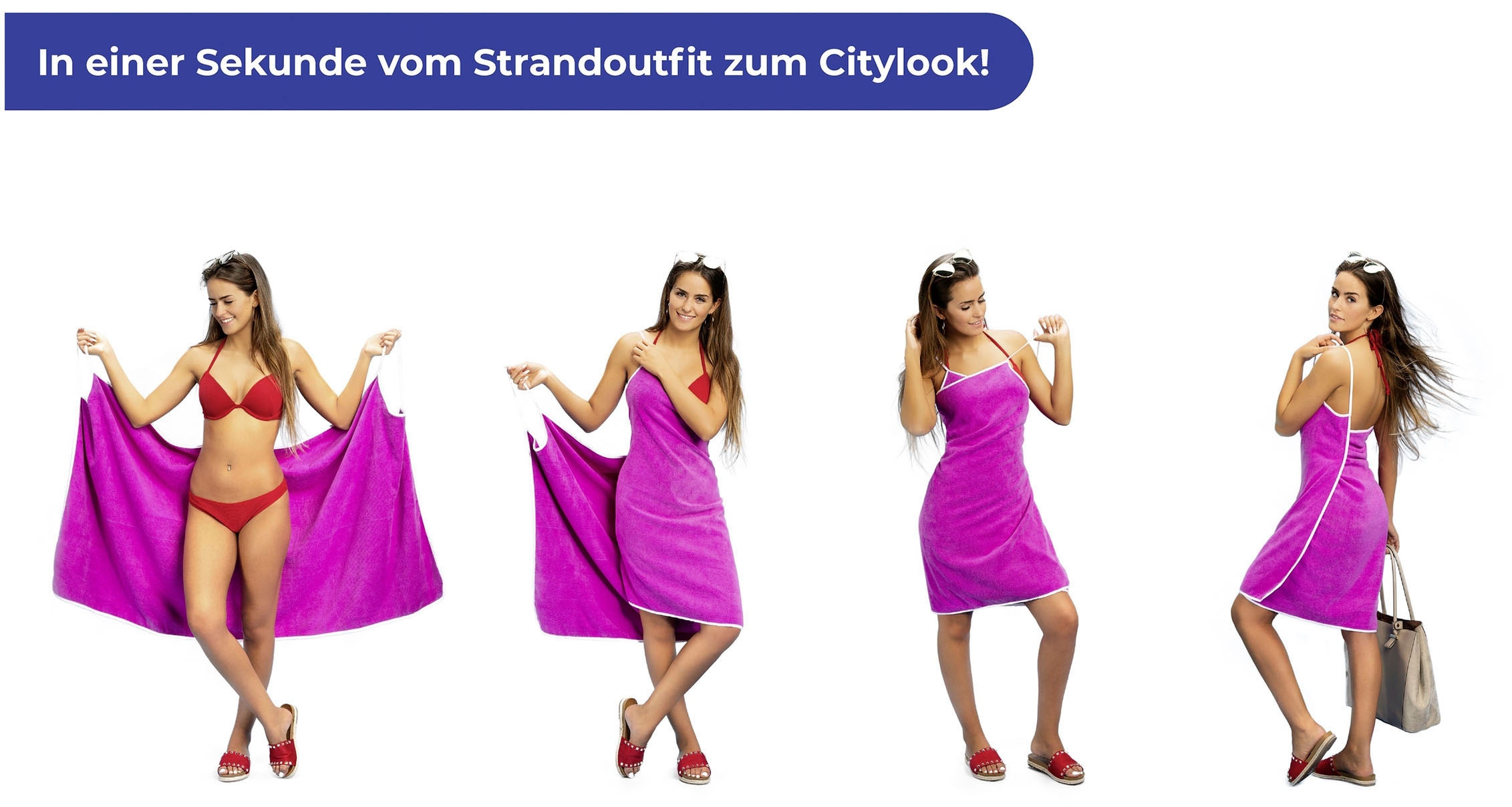 Maximex Duschtuch »Wickel-Strandkleid«, (1 St.), Größe M