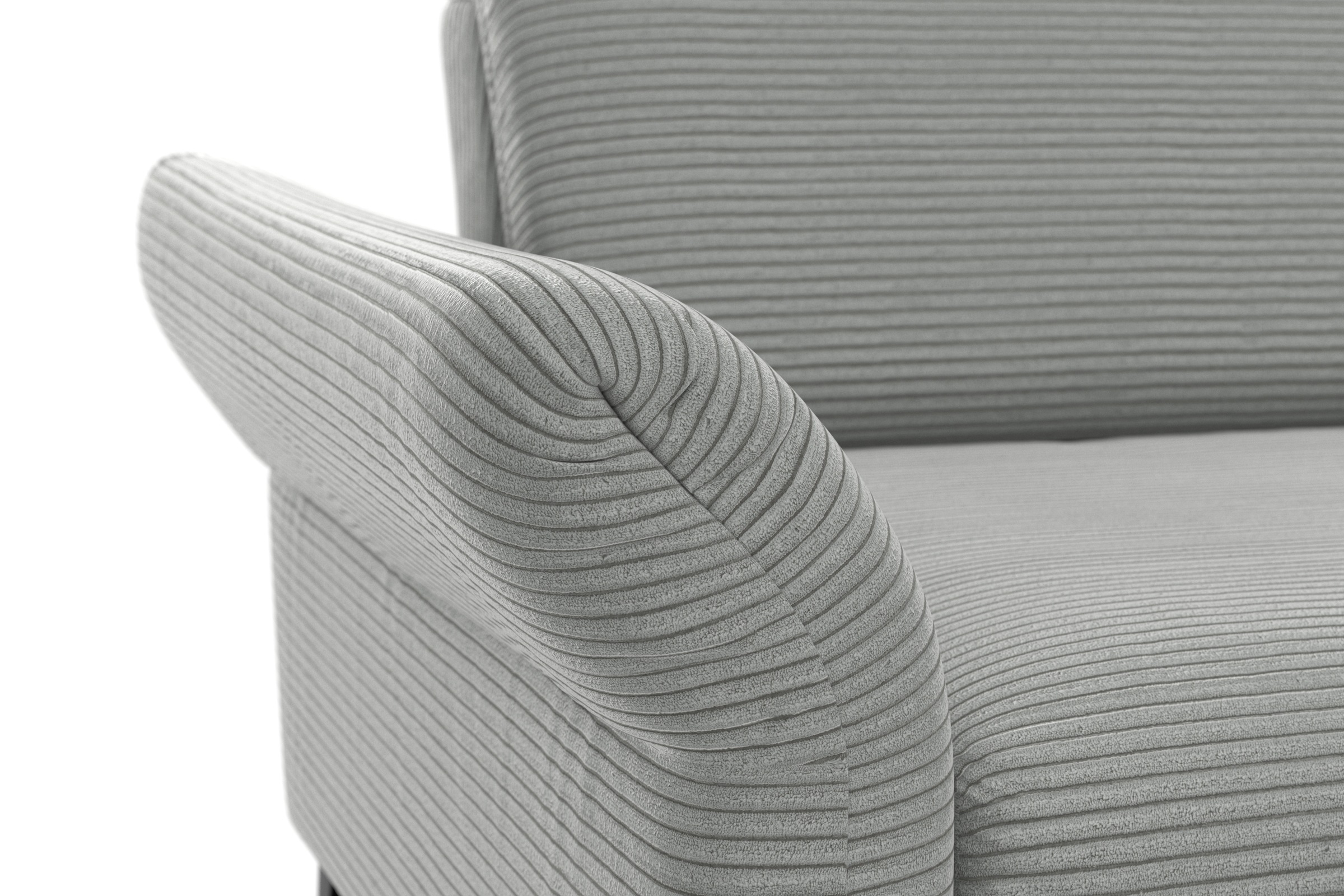 INOSIGN Ecksofa »Coco L-Form«, Sitztiefen-, Arm- und Kopfteilverstellung, Cord-Bezug, Fußhöhe 15 cm