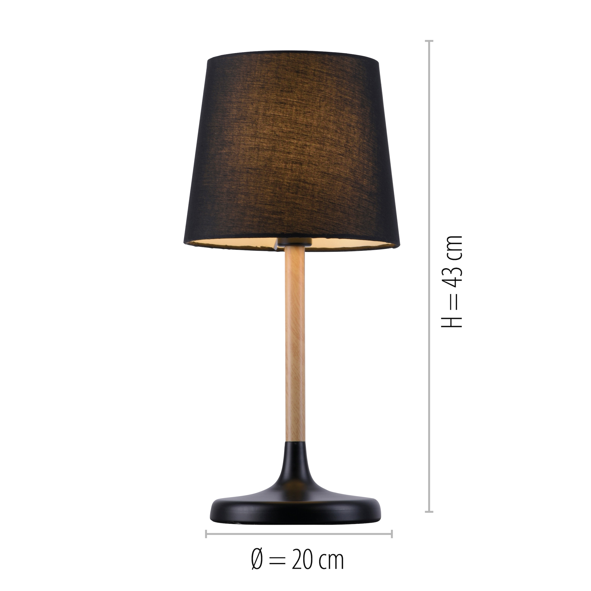 JUST LIGHT Tischleuchte »NIMA«, 1 flammig, Leuchtmittel E14 | ohne Leuchtmittel, ExklusiveE14, Schalter, Schnurschalter