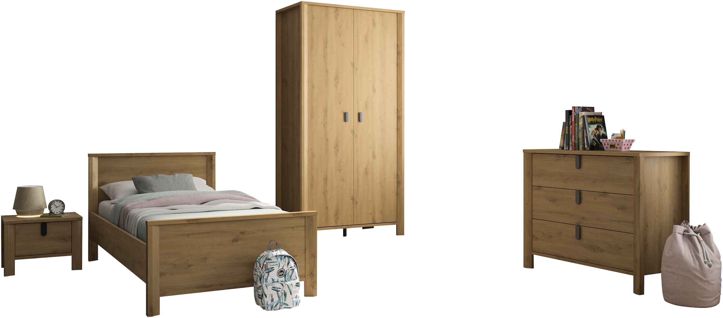 Gami Schlafzimmer-Set, (4 tlg.)