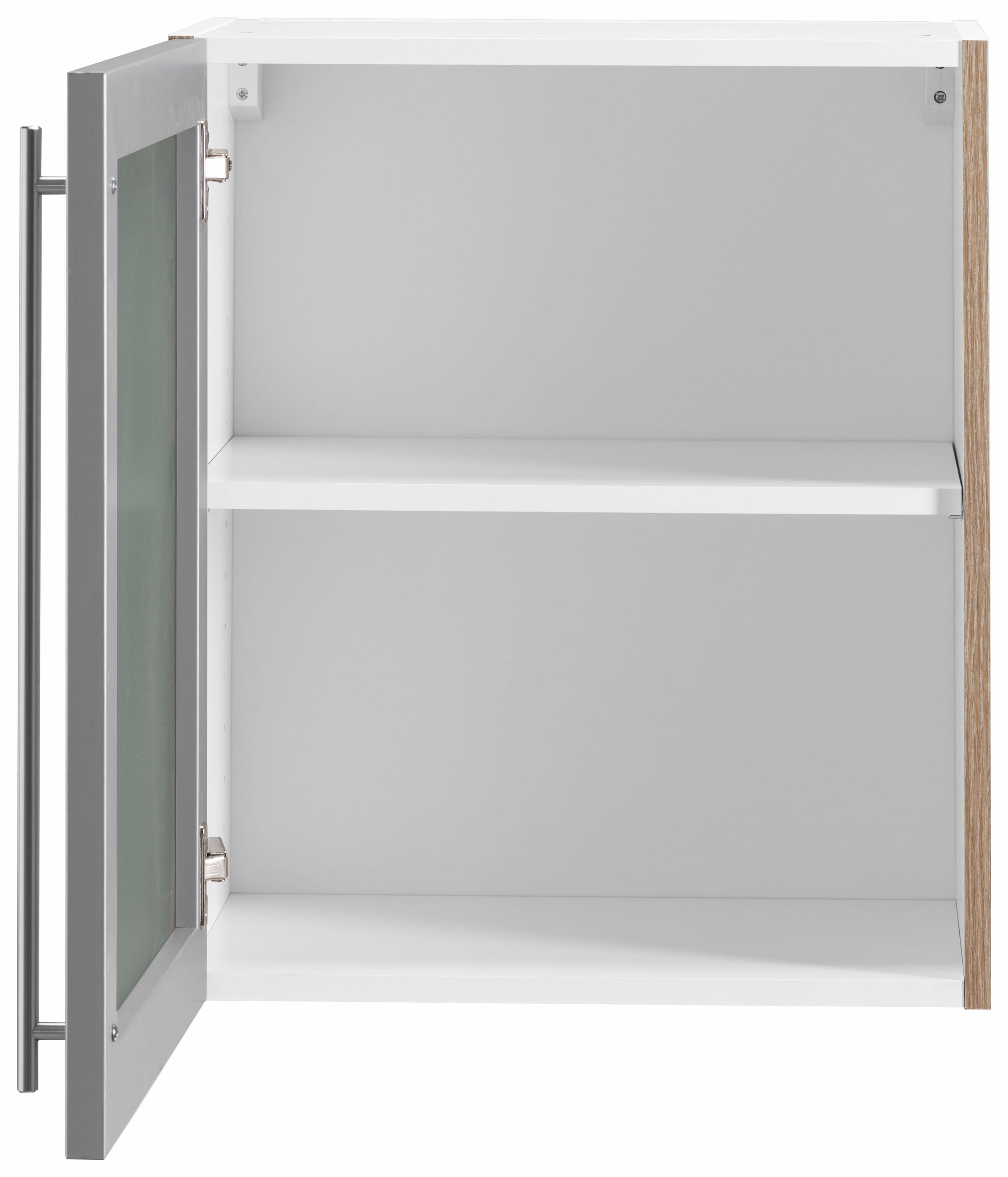 OPTIFIT Glashängeschrank, mit Glasrahmentür in Alu-Optik, Breite 50 cm