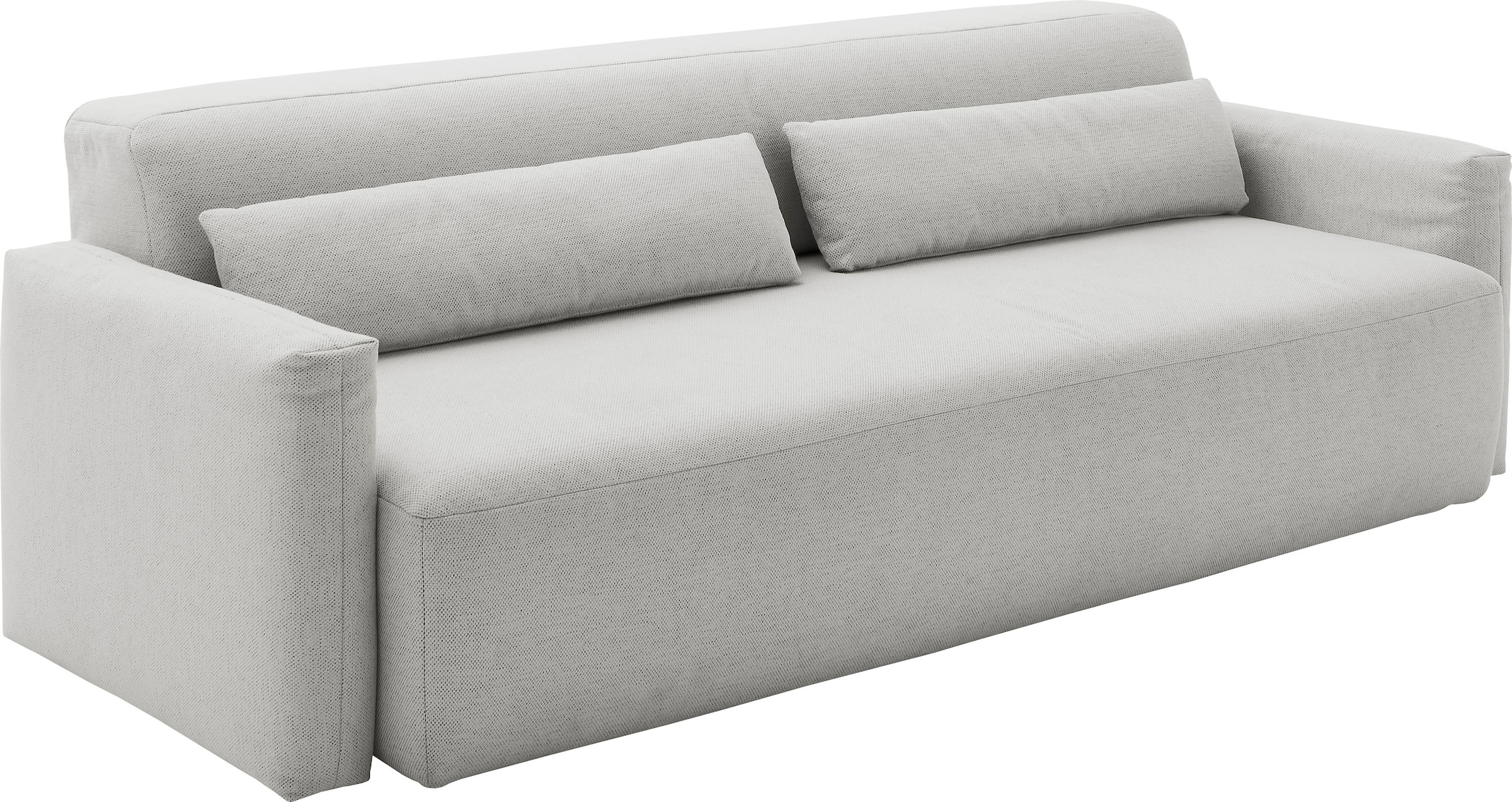 INOSIGN Schlafsofa »Donka Dauerschläfer-geeignet, belastbar bis 270 kg, incl. Bettlkasten«, mit Armlehnen, Breite 232 cm, auch in Cord, Tonnentaschen-Federkern