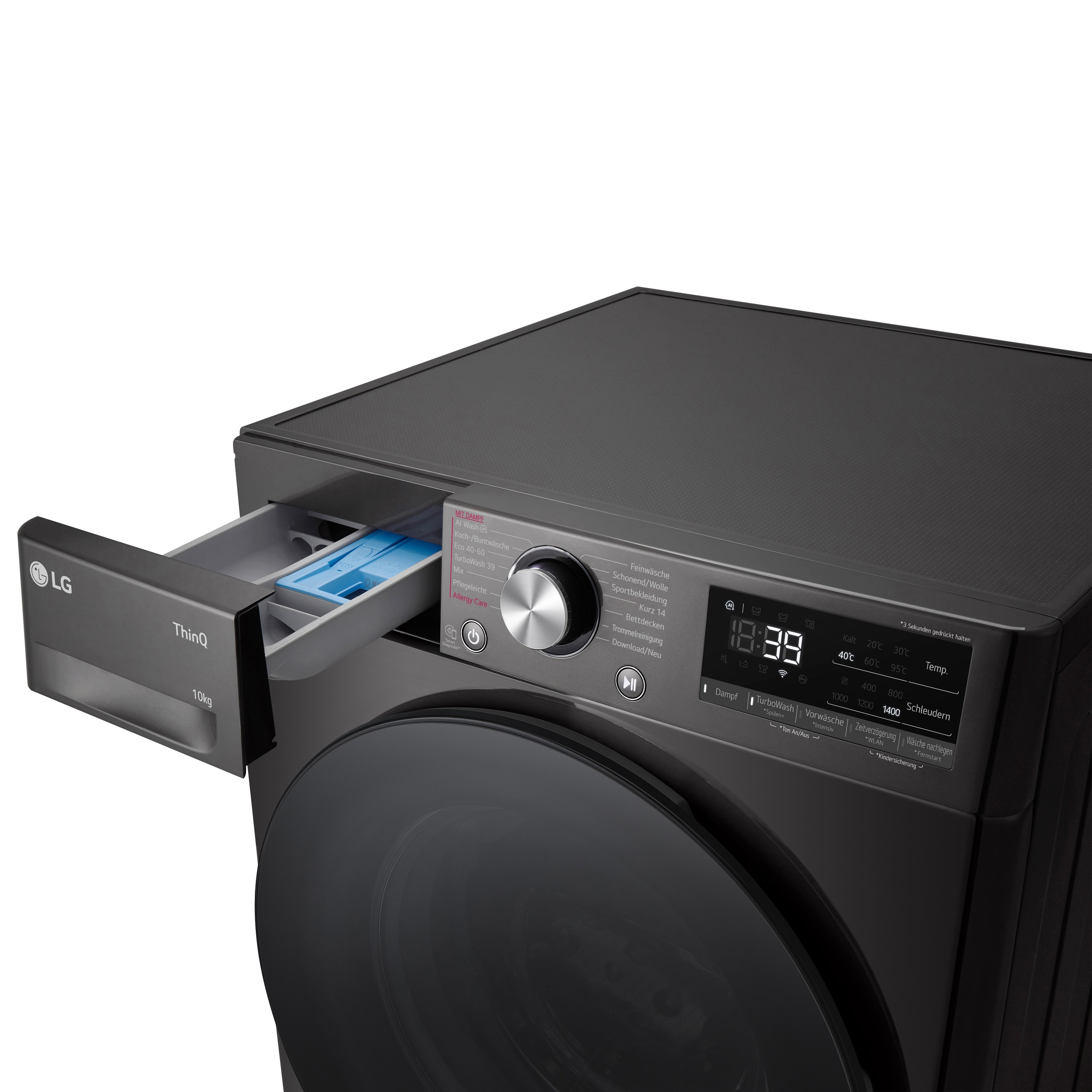 LG Waschmaschine »F4WR700YB«, 10 kg, 1400 U/min, AI Wash, ThinQ App inkl. Programm-Download