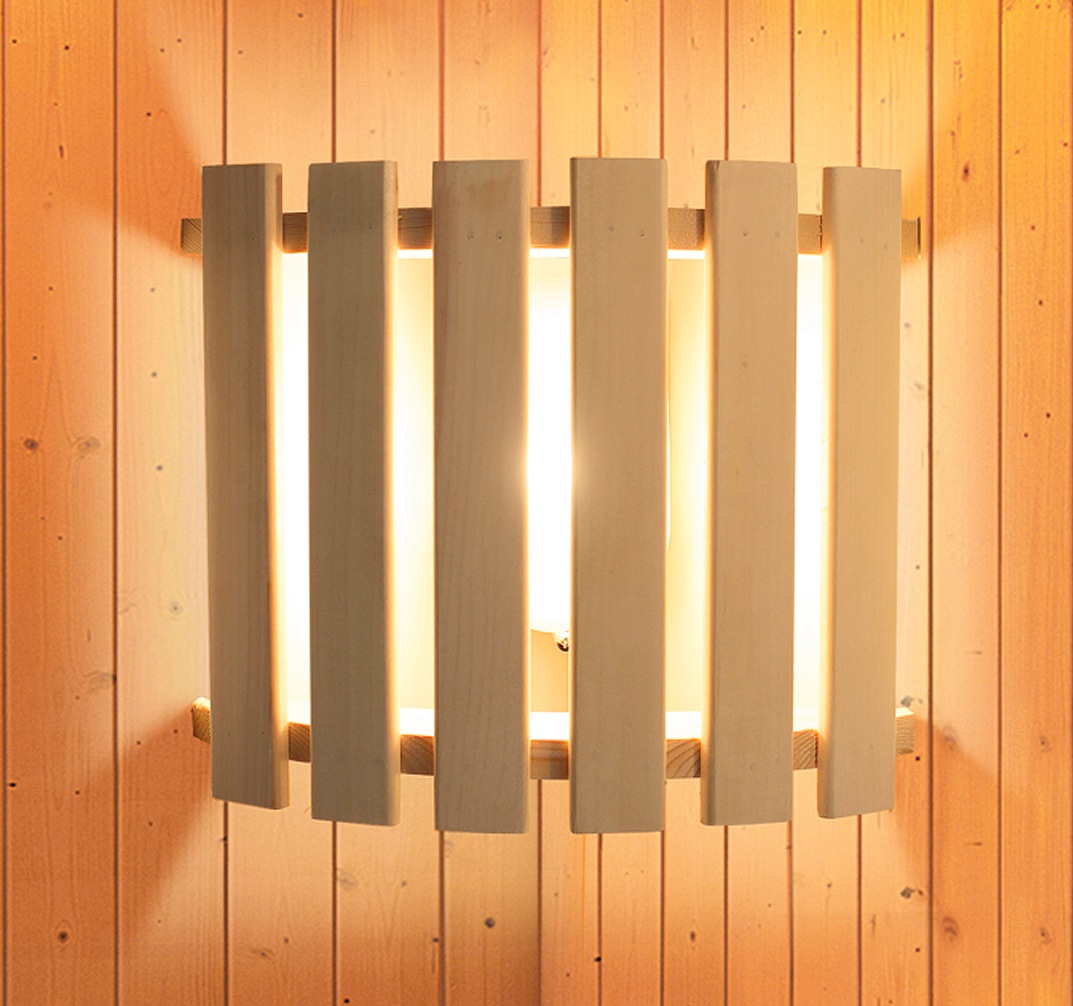 welltime Sauna »Tally«, 9-kW-Ofen mit int. Steuerung