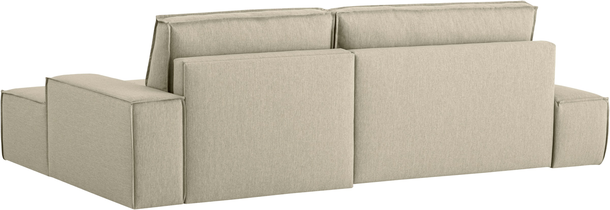 Home affaire Ecksofa »SHERWOOD, Schlafsofa in L-Form offen (275cm), Cord, Leinenoptik«, Schlaffunktion und Bettkasten, Kedernaht, hoher Sitz- & Liegekomfort