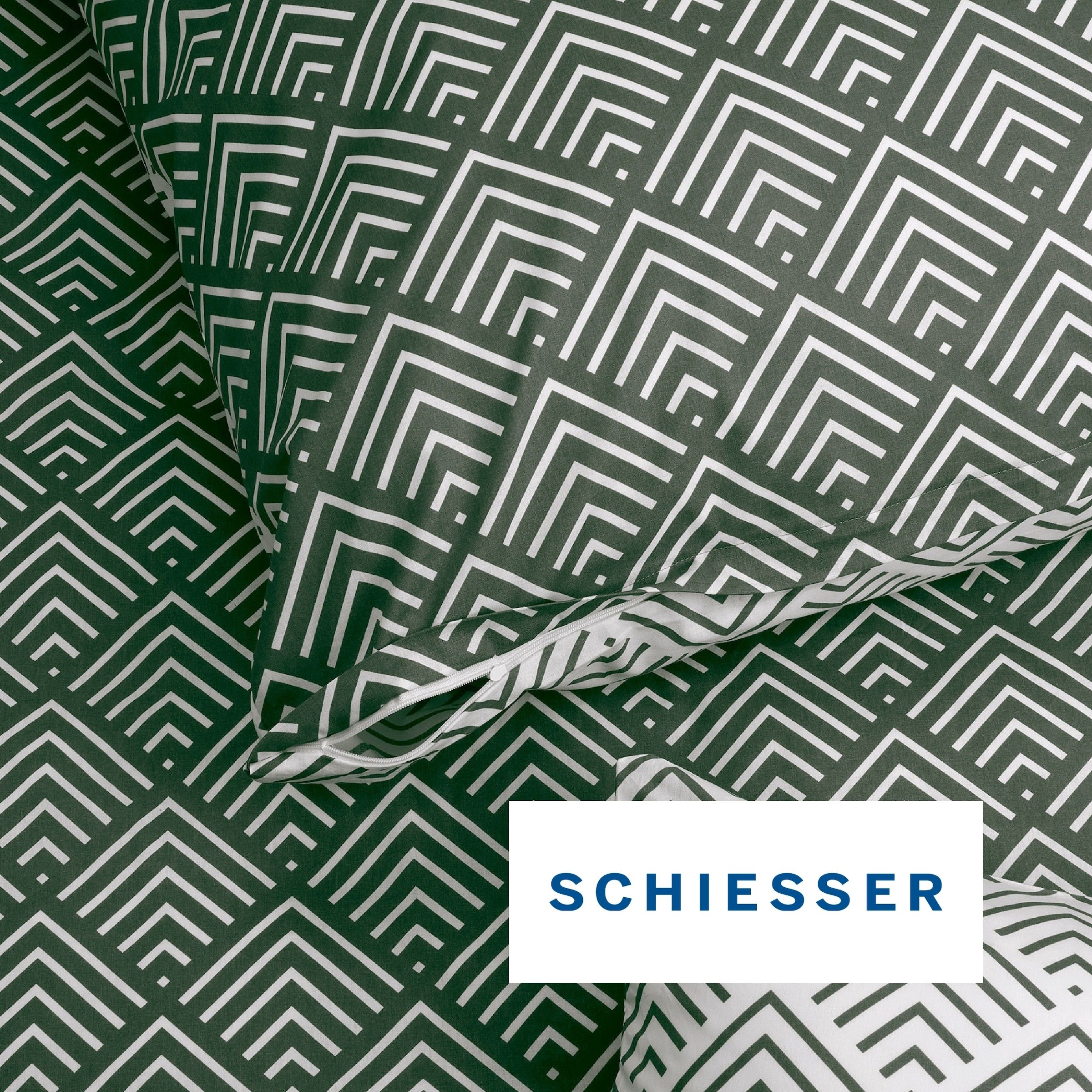 Schiesser Bettwäsche »Mabel aus weicher Baumwolle mit abstraktem Muster« 2 Stk. OEKO-TEX® MADE IN GREEN