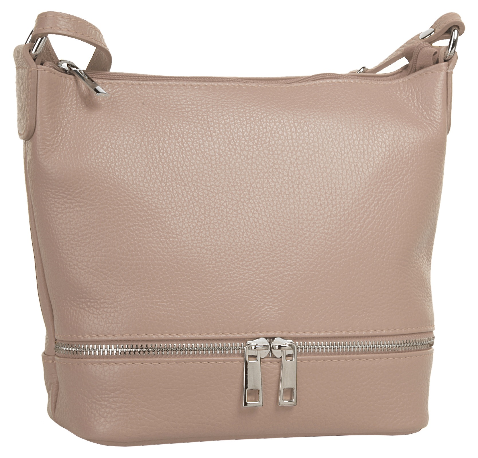 Cluty Umhängetasche, echt Leder, Made in Italy