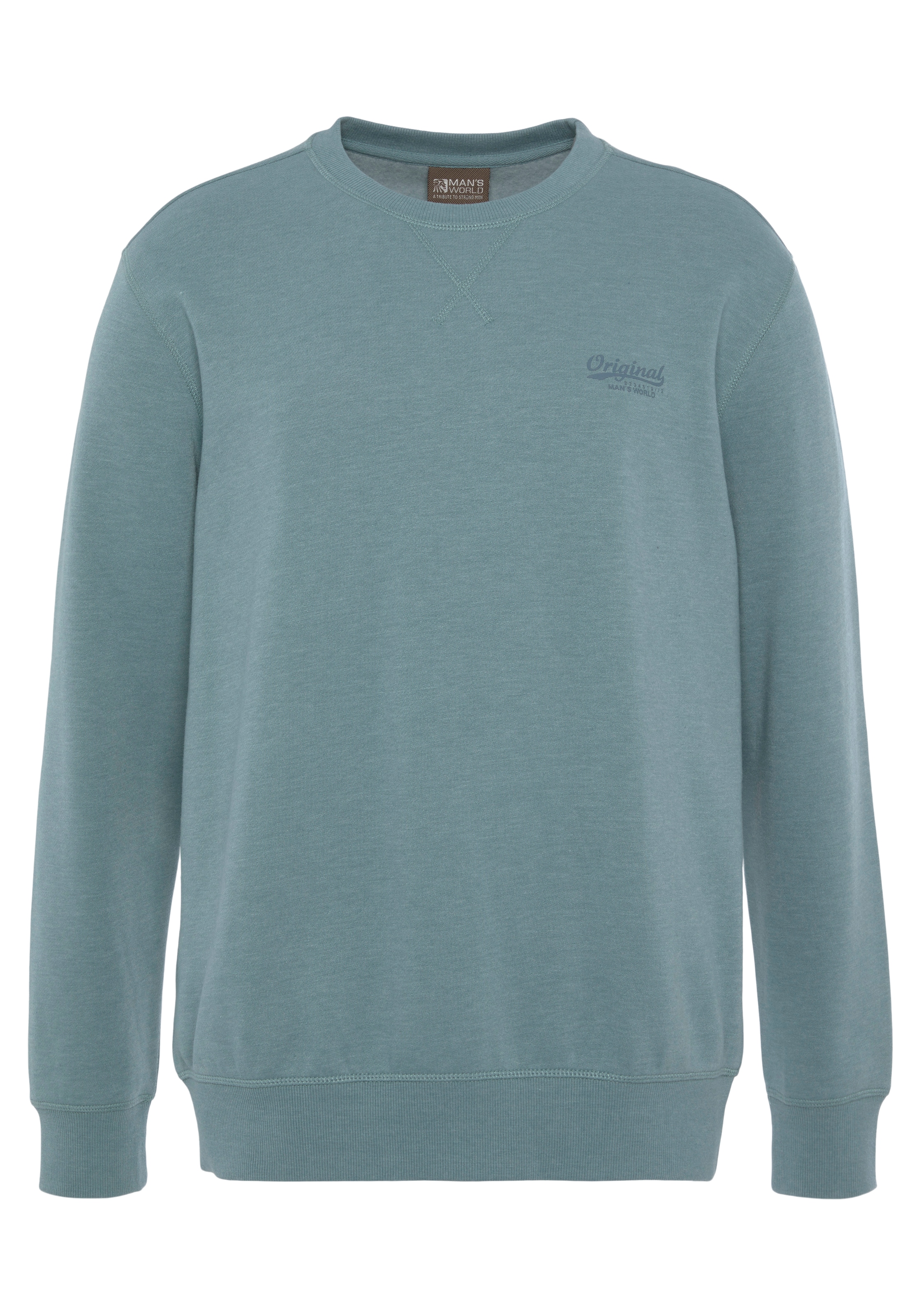 Man's World Sweatshirt, Langarm, Basic-Stil, unifarben, Rundhalsausschnitt