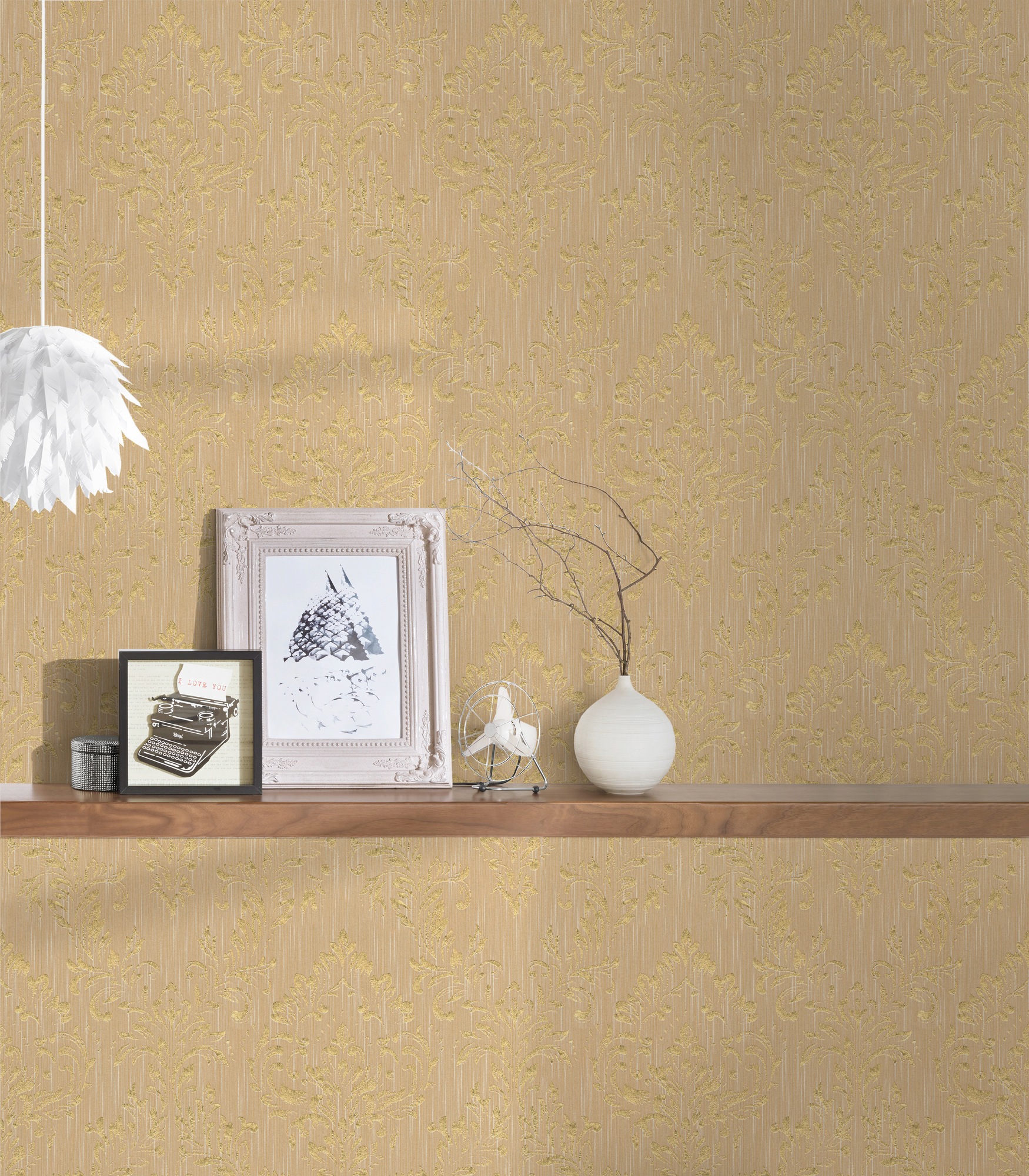 Architects Paper Textiltapete »Metallic Silk«, Barock-matt-glänzend, Ornament Tapete Barock Tapeten Wohnzimmer Schlafzimmer Küche Flur Büro
