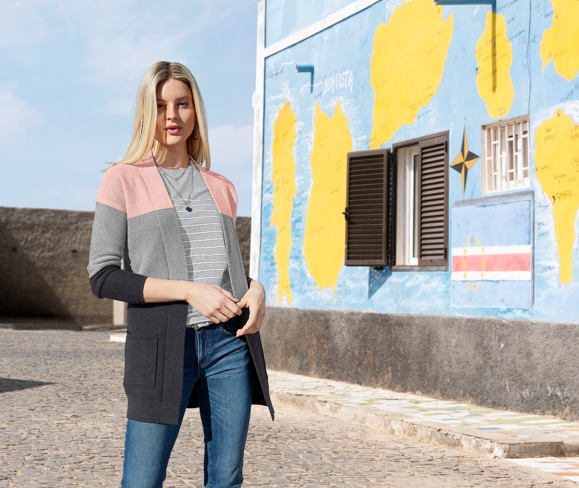 TOM TAILOR 3/4-Arm-Shirt, (Packung, 2 tlg., 2er-Pack), im Doppel - immer Ringel + uni