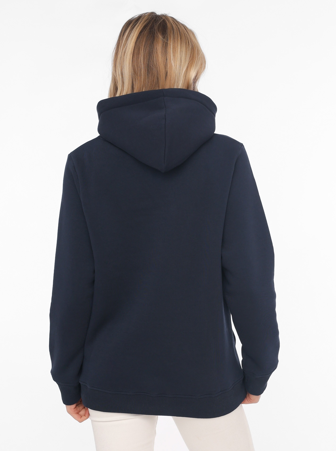 Zwillingsherz Kapuzensweatshirt, mit neonfarbenen Stickereien und Pailettenanker