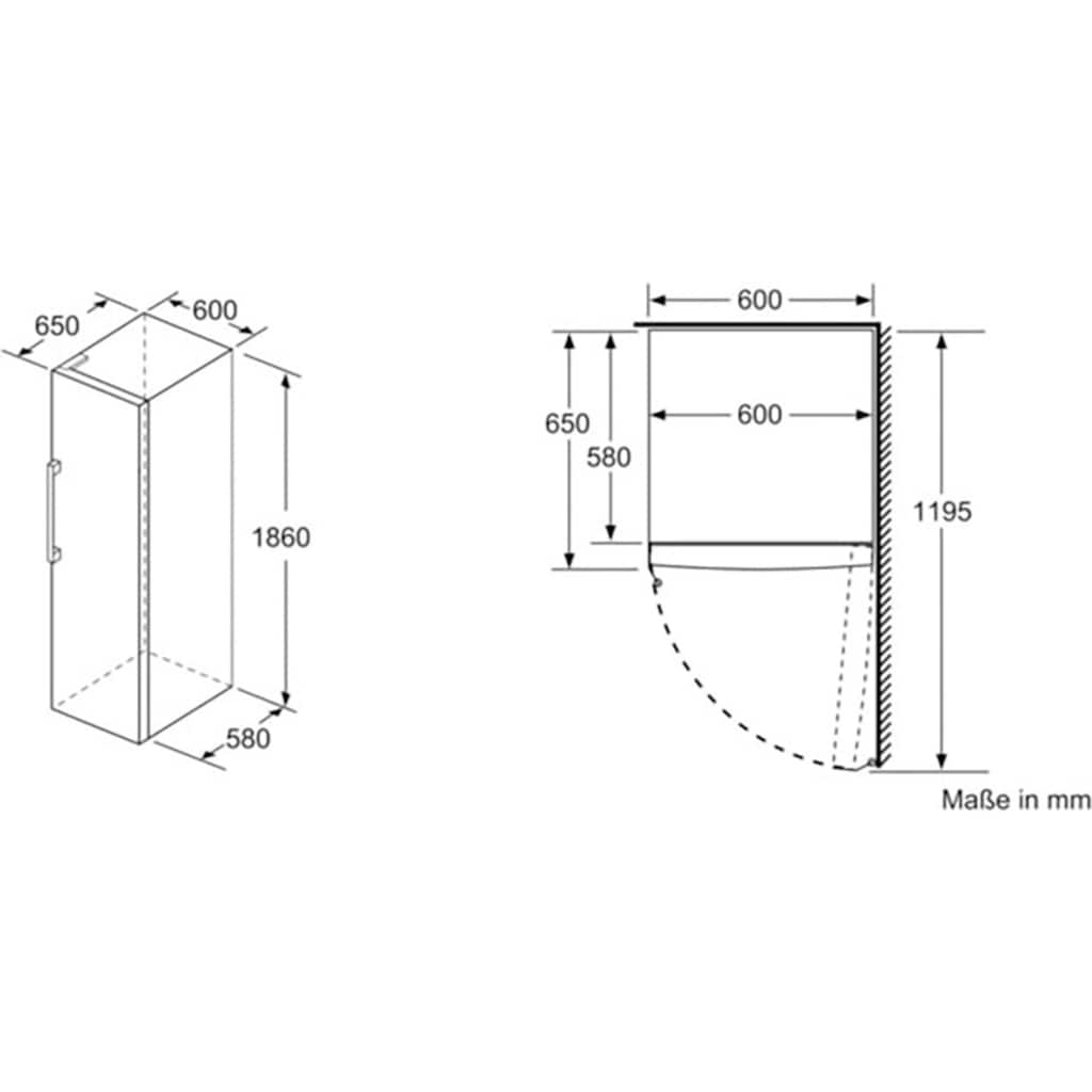 SIEMENS Gefrierschrank »GS36NVWEP«, iQ300, 186 cm hoch, 60 cm breit