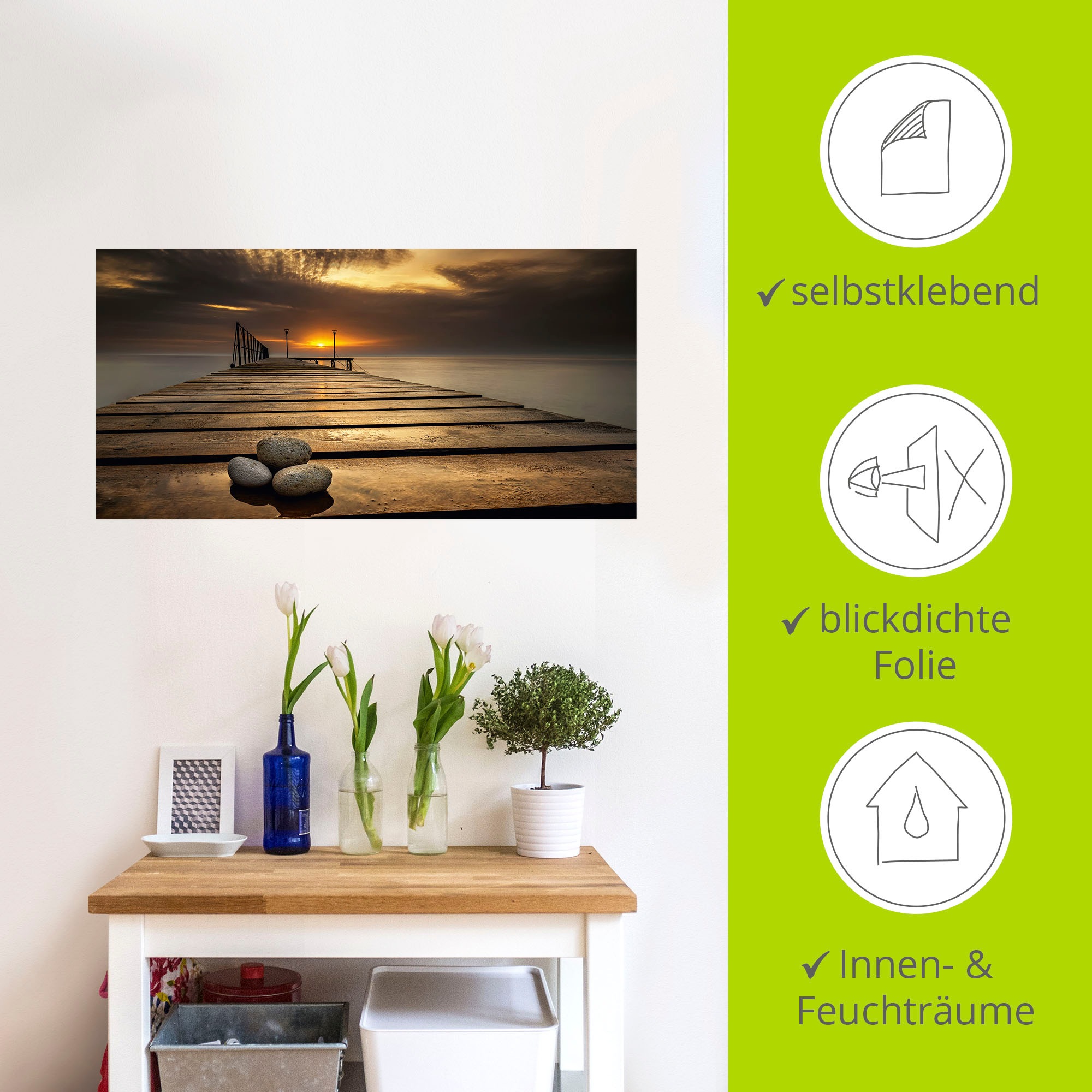 Artland Wandbild »Sonnenaufgang am Schwarzen Meer«, Sonnenaufgang & -untergang, (1 St.), als Leinwandbild, Poster, Wandaufkleber in verschied. Größen