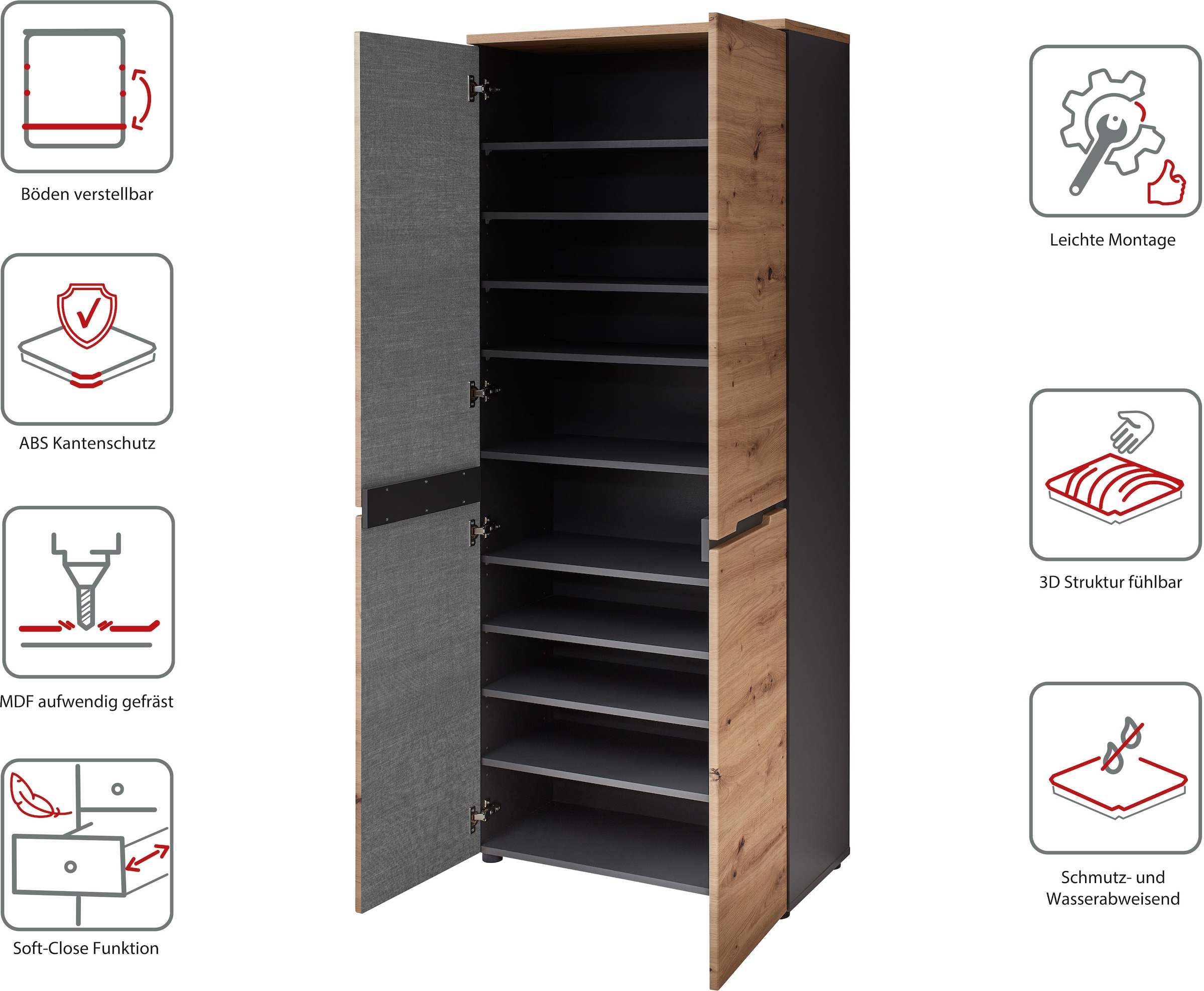 Innostyle Garderoben-Set »MEMPHIS«, (Komplett-Set, 5 St.)