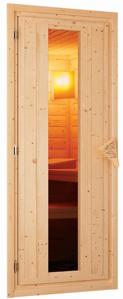 Karibu Sauna »Tomke« Set,  Ofen 3,6 kW Bio-Ofen externe Strg. easy