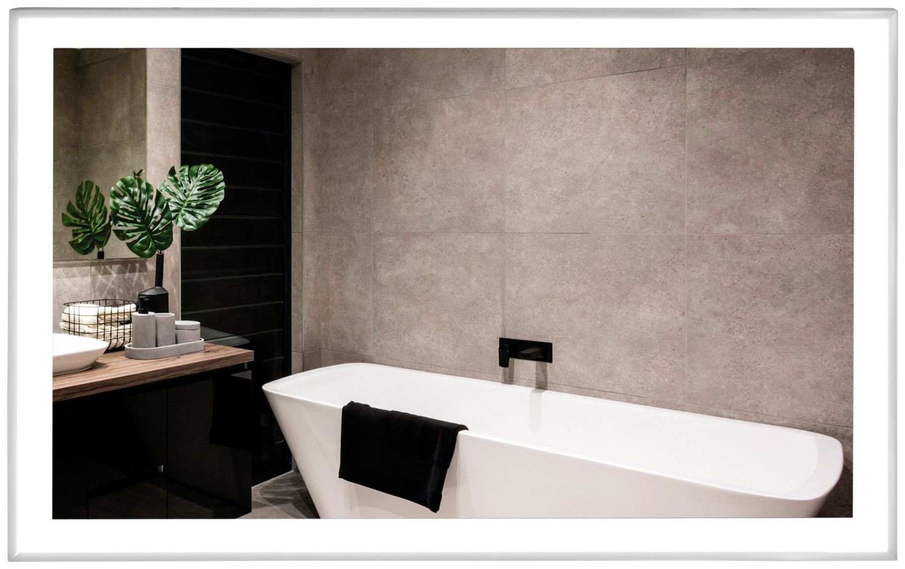 Vasner Infrarotheizung »Zipris S LED 400«, 400 W, Spiegelheizung mit Chrom-Rahmen und Licht