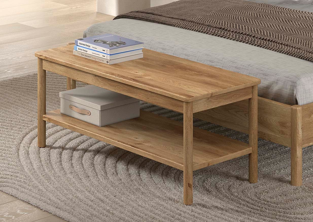 Vipack Bettbank »Olive, Eiche teilmassiv in zeitlosem Design, universell einsetzbar« sie kann am Bettende oder auch in der Diele eingesetzt werden
